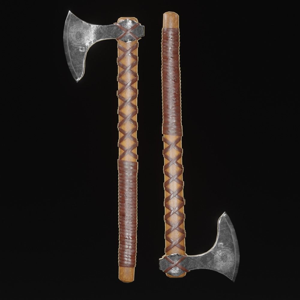 Viking Axe pack PBR Low poly game ready Low-poly 3D model_16