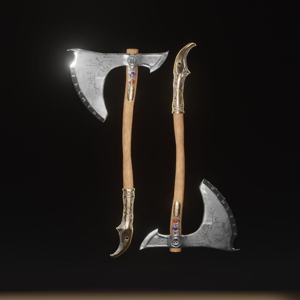 Viking Axe pack PBR Low poly game ready Low-poly 3D model_21