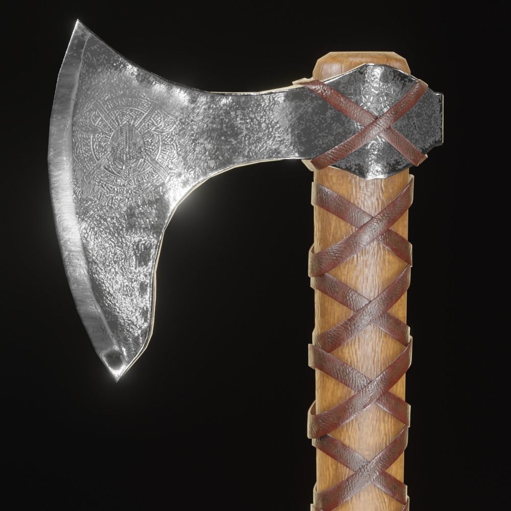 Viking Axe pack PBR Low poly game ready Low-poly 3D model_18