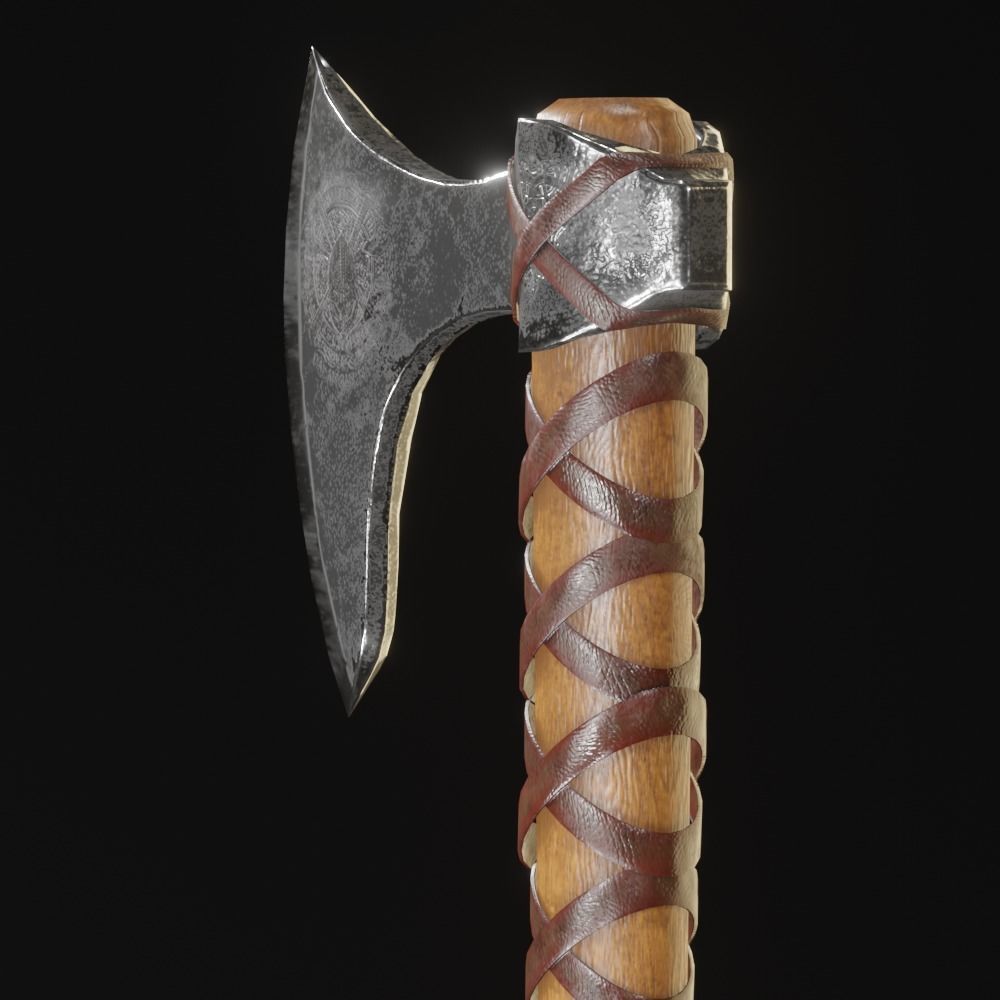 Viking Axe pack PBR Low poly game ready Low-poly 3D model_20