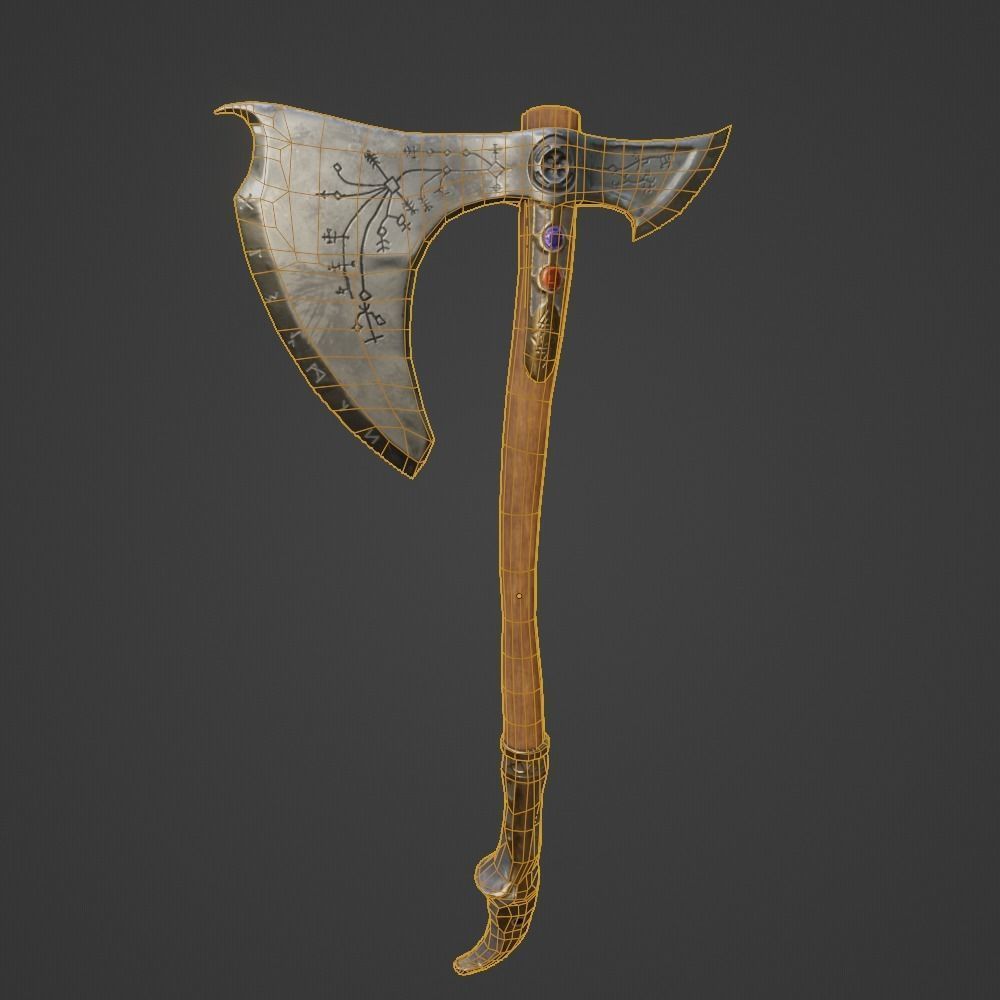 Viking Axe pack PBR Low poly game ready Low-poly 3D model_25