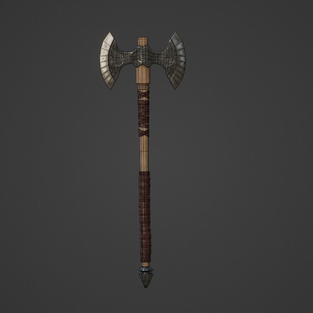 Viking Axe pack PBR Low poly game ready Low-poly 3D model_5