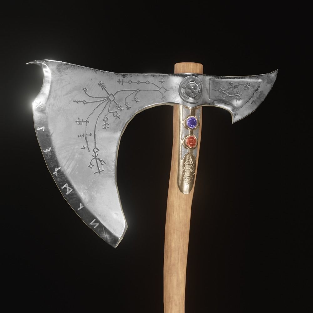 Viking Axe pack PBR Low poly game ready Low-poly 3D model_23