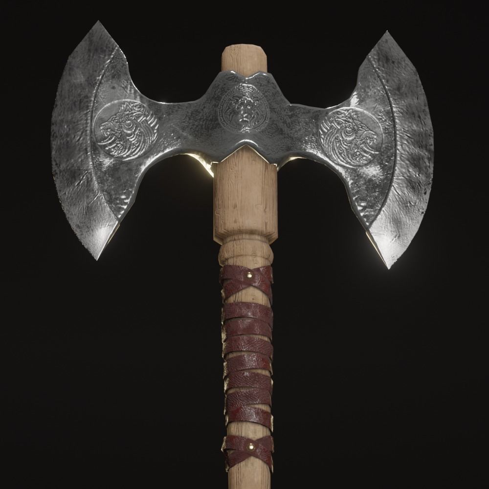 Viking Axe pack PBR Low poly game ready Low-poly 3D model_2