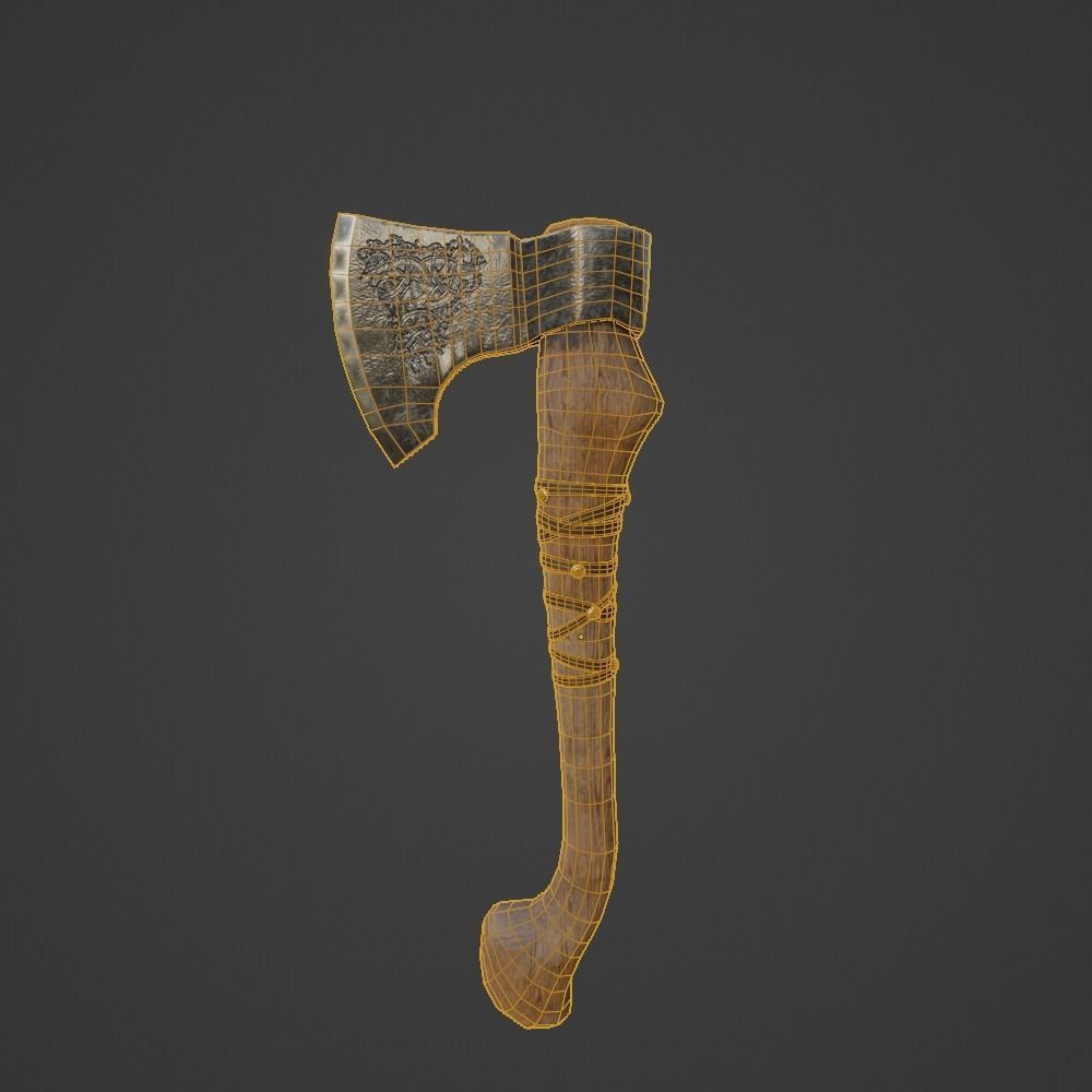 Viking Axe pack PBR Low poly game ready Low-poly 3D model_13