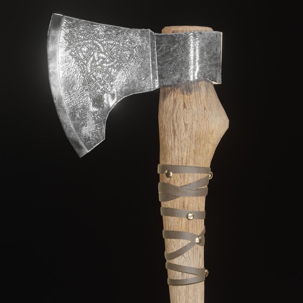 Viking Axe pack PBR Low poly game ready Low-poly 3D model_14