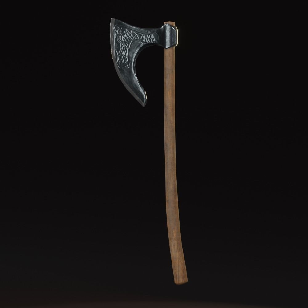 Viking Axe pack PBR Low poly game ready Low-poly 3D model_7