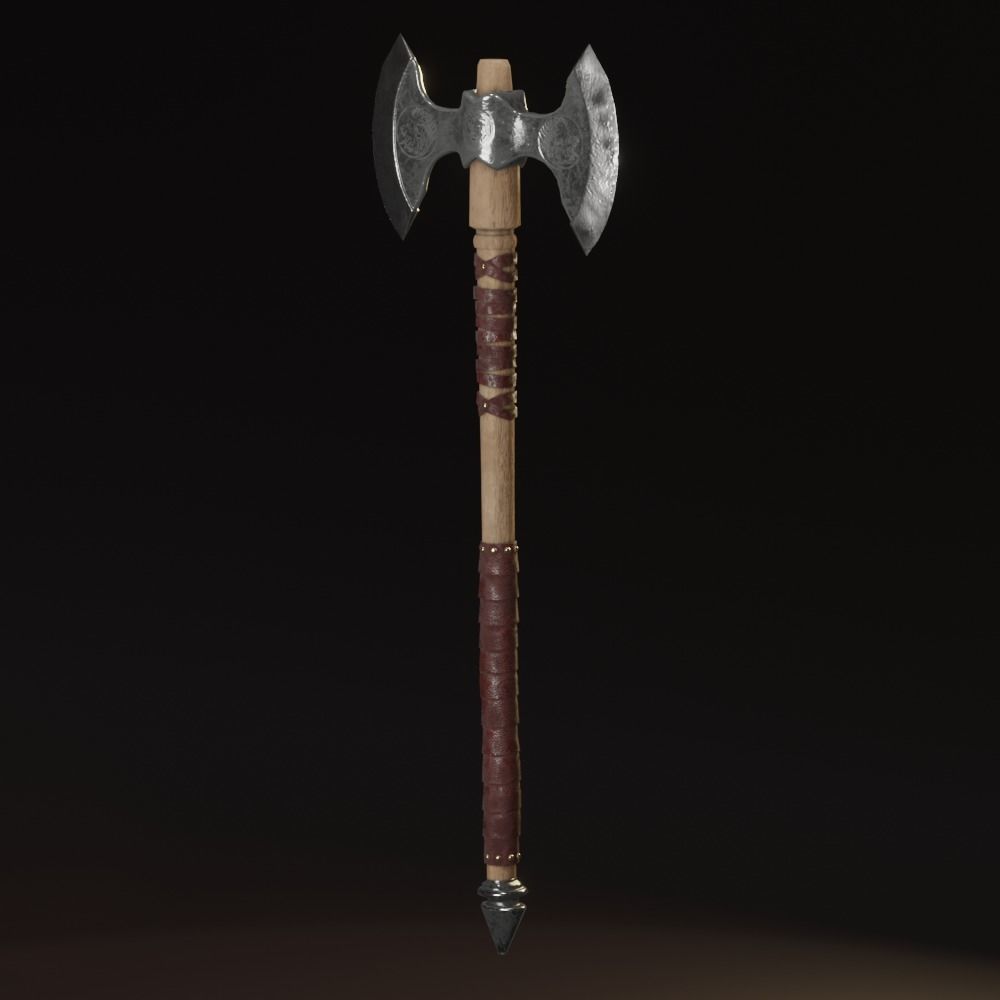 Viking Axe pack PBR Low poly game ready Low-poly 3D model_3