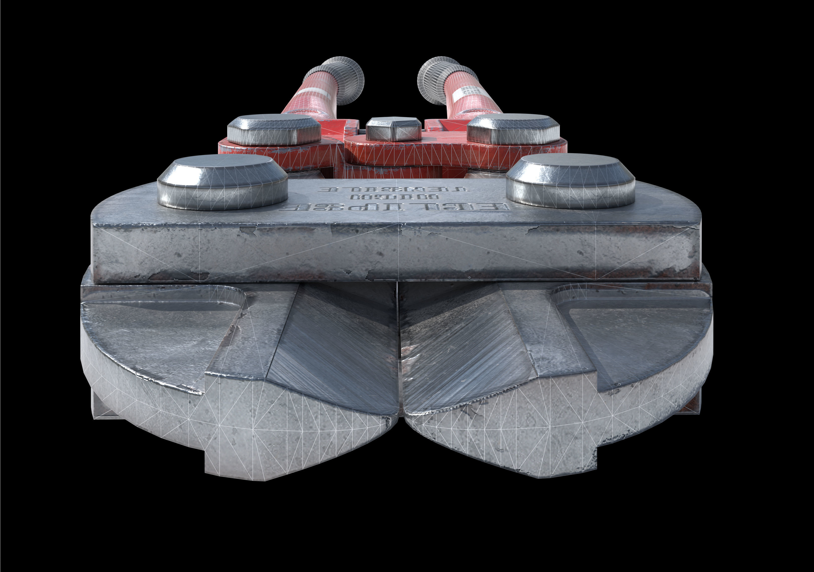 Bolt cutter Low-poly 3D model_7