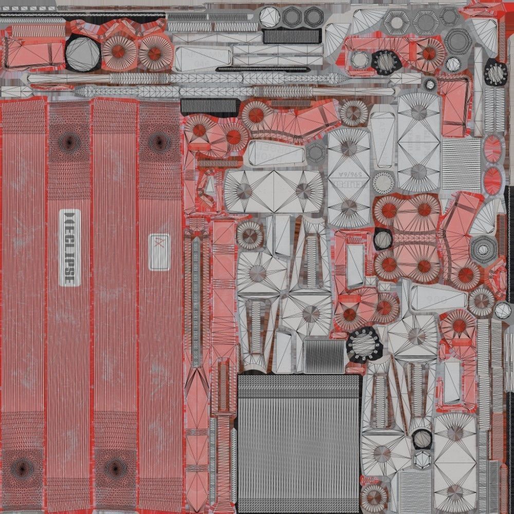 Bolt cutter Low-poly 3D model_13