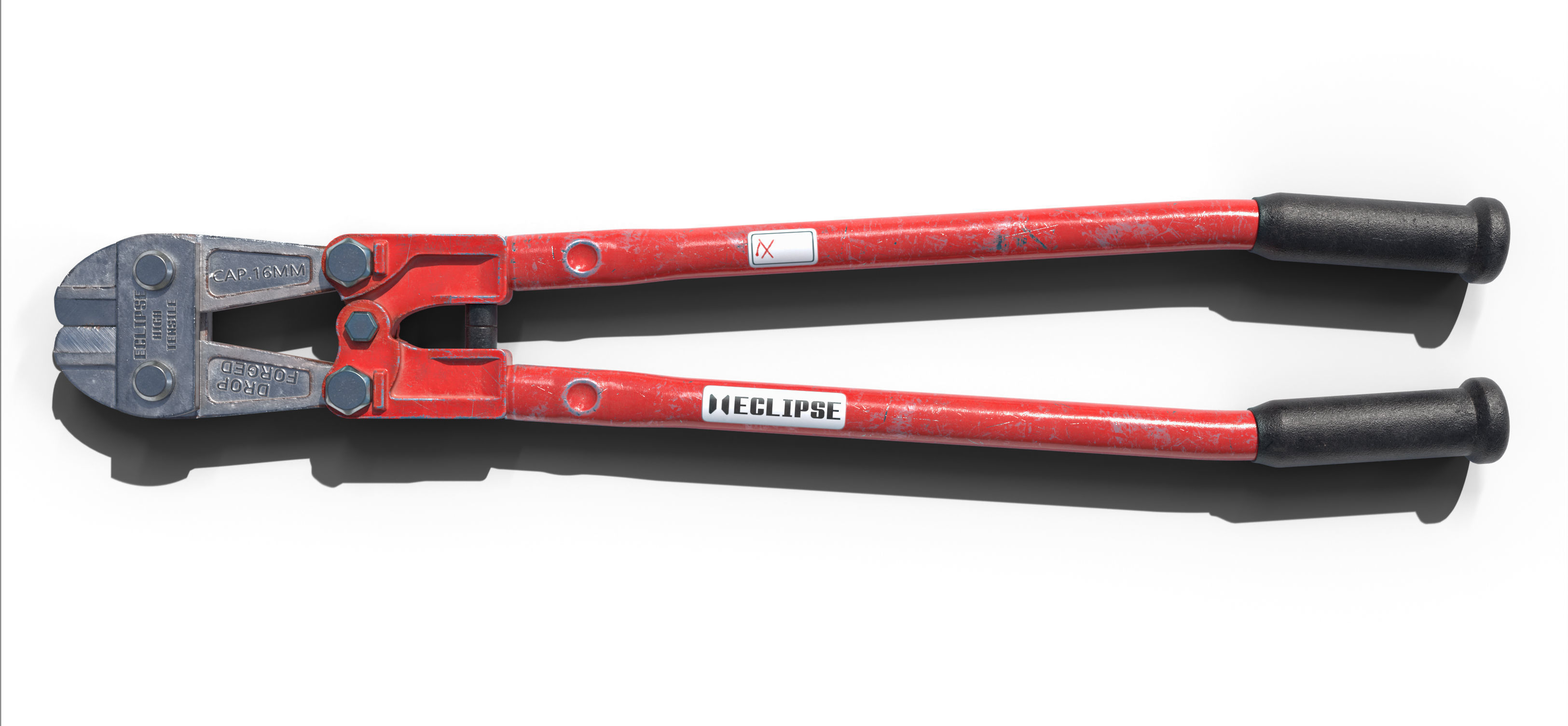 Bolt cutter Low-poly 3D model_5