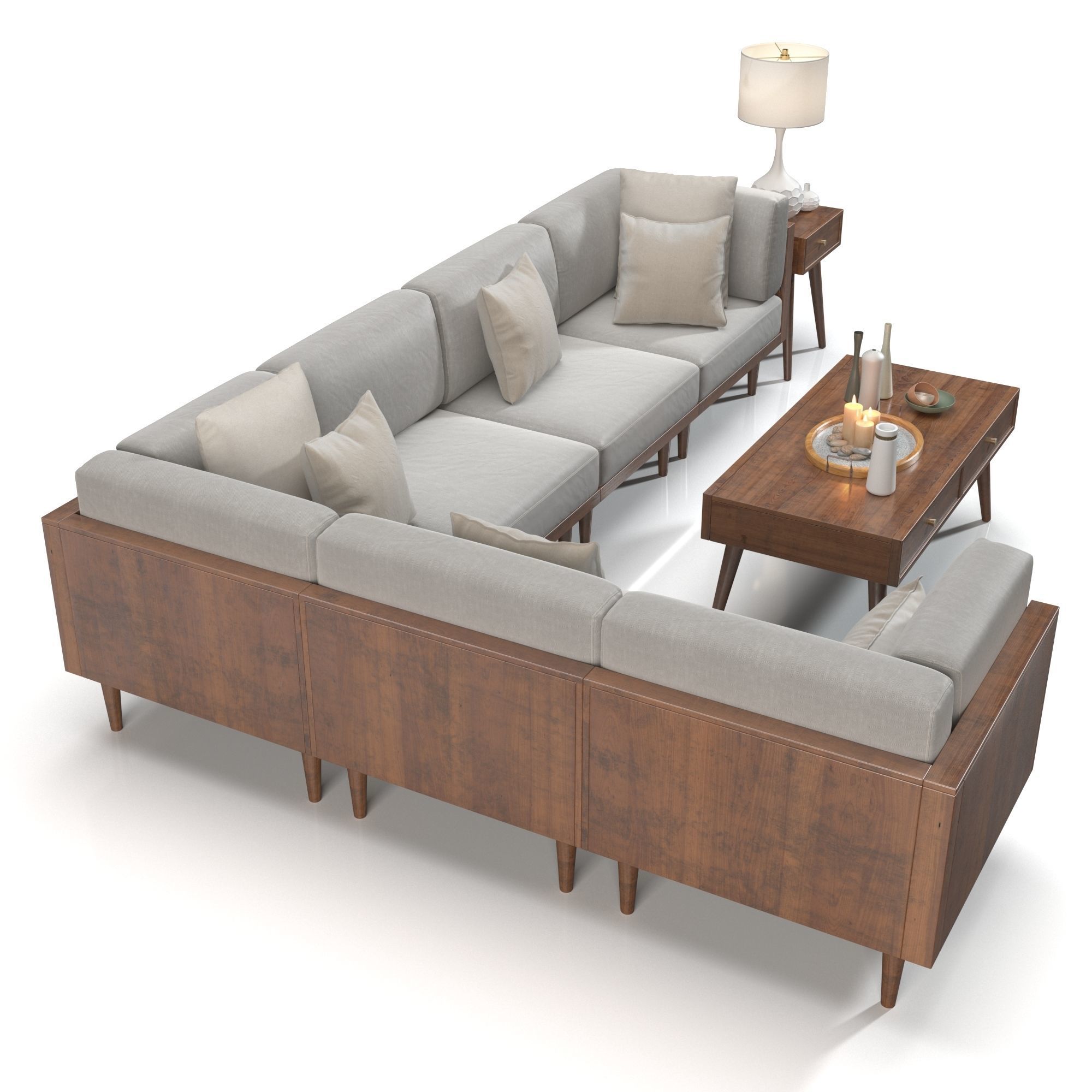 Bellanest Soto Modular Sectional Sofa Set 3D model_1