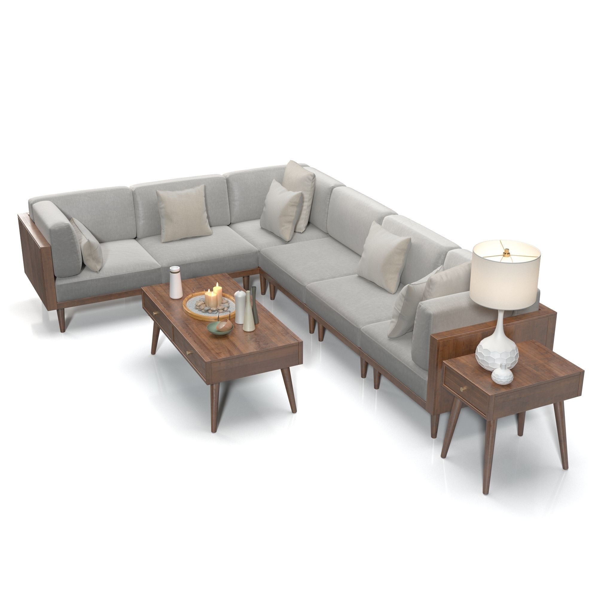 Bellanest Soto Modular Sectional Sofa Set 3D model_4