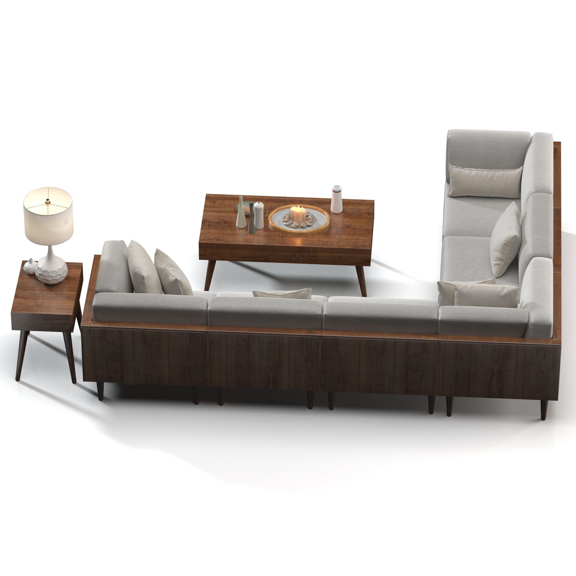 Bellanest Soto Modular Sectional Sofa Set 3D model_2