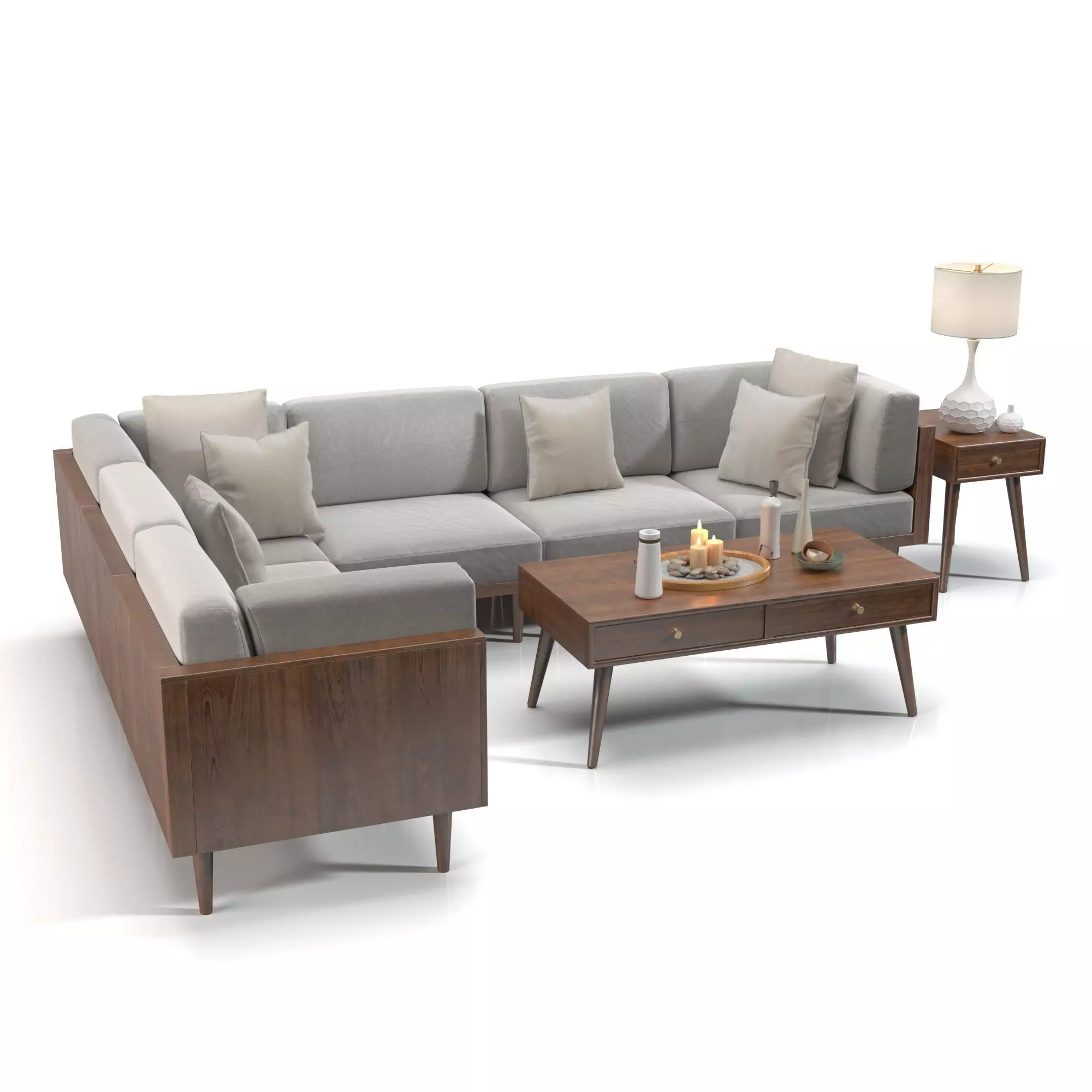 Bellanest Soto Modular Sectional Sofa Set 3D model_0