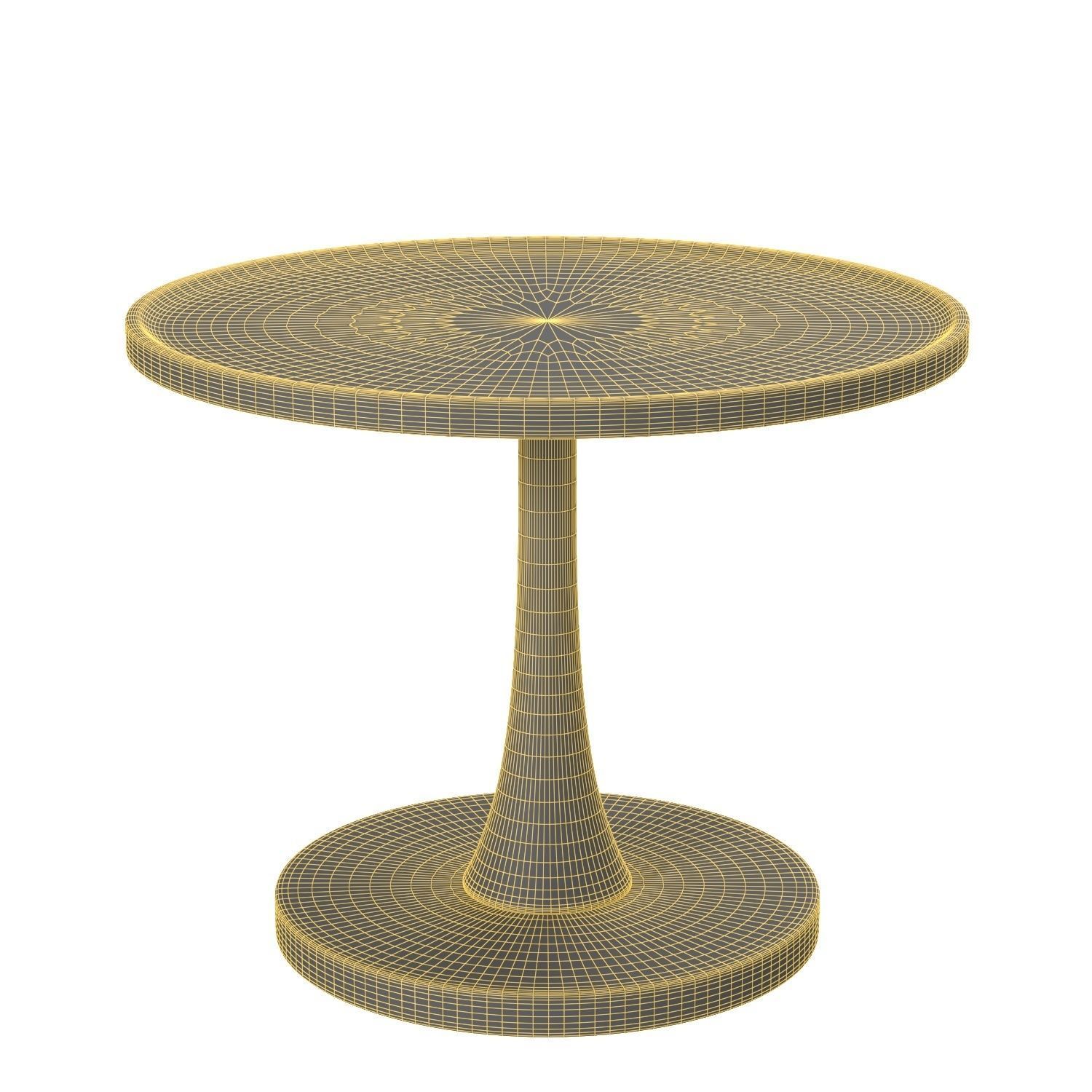 Bernhardt Benson Round Chairside Table PBR 3D model_5