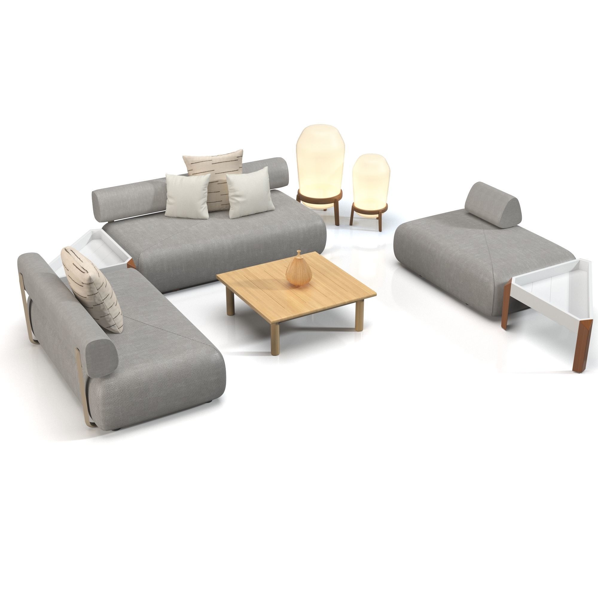 Brixx Sofa Module Set 3D model_1