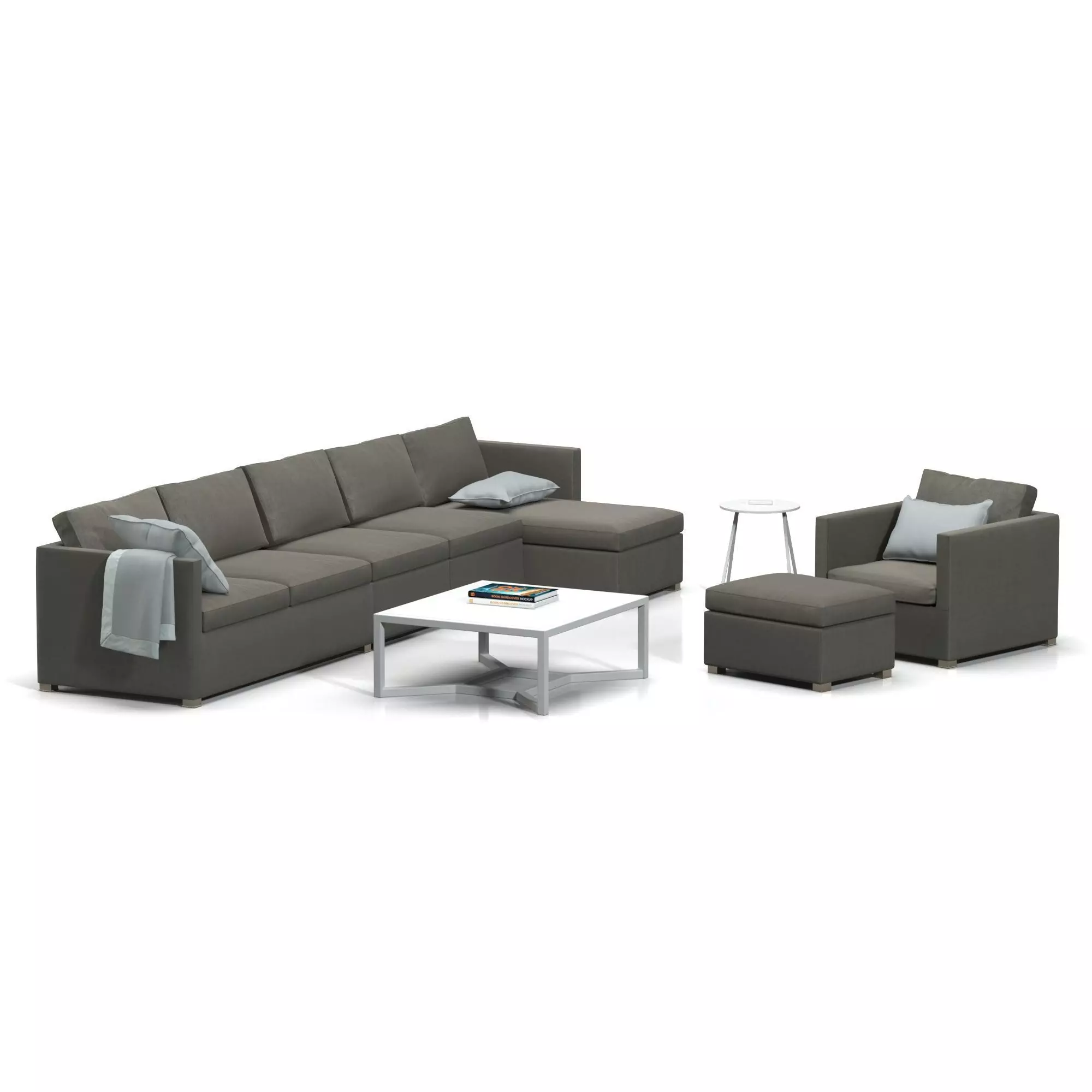 Cane Line Shape Sofa Set 3D model