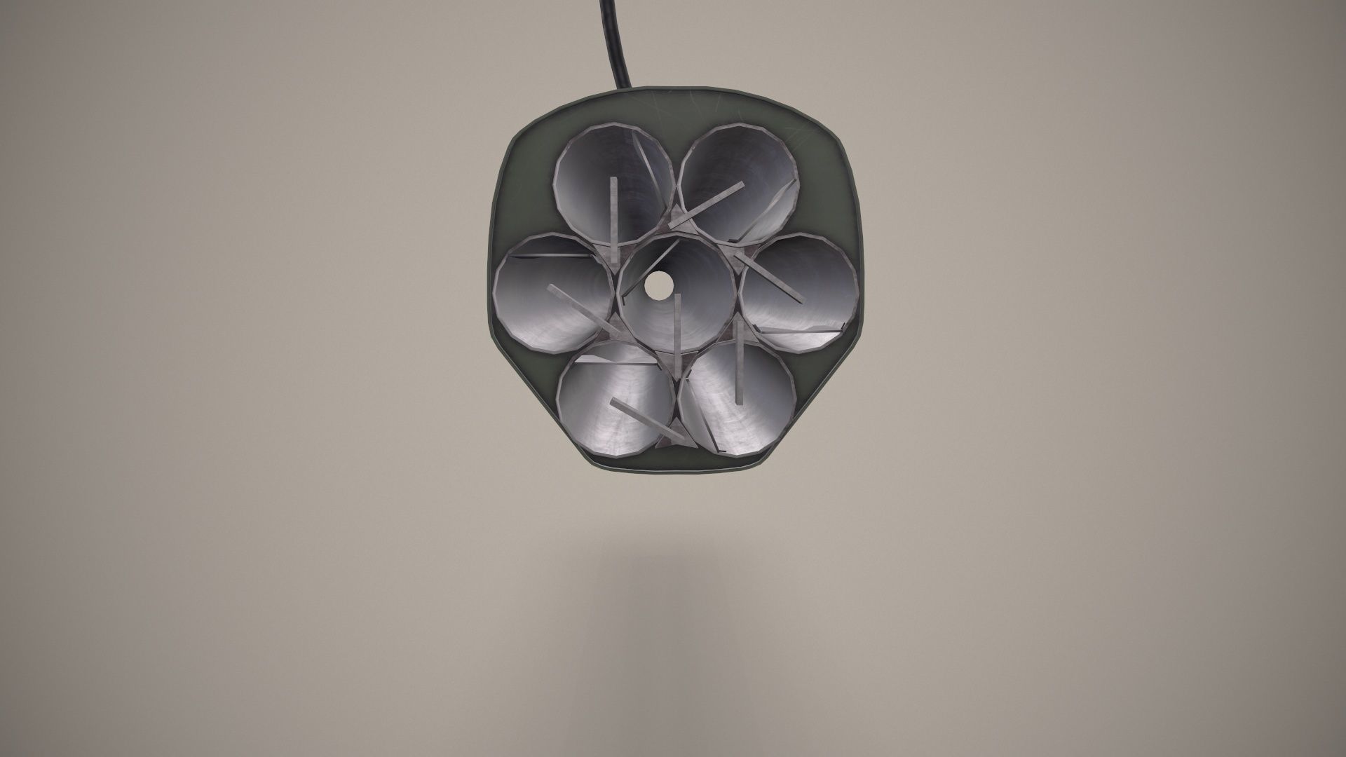 Rocket Launcher FZ220 With Missiles Low-poly 3D model_5