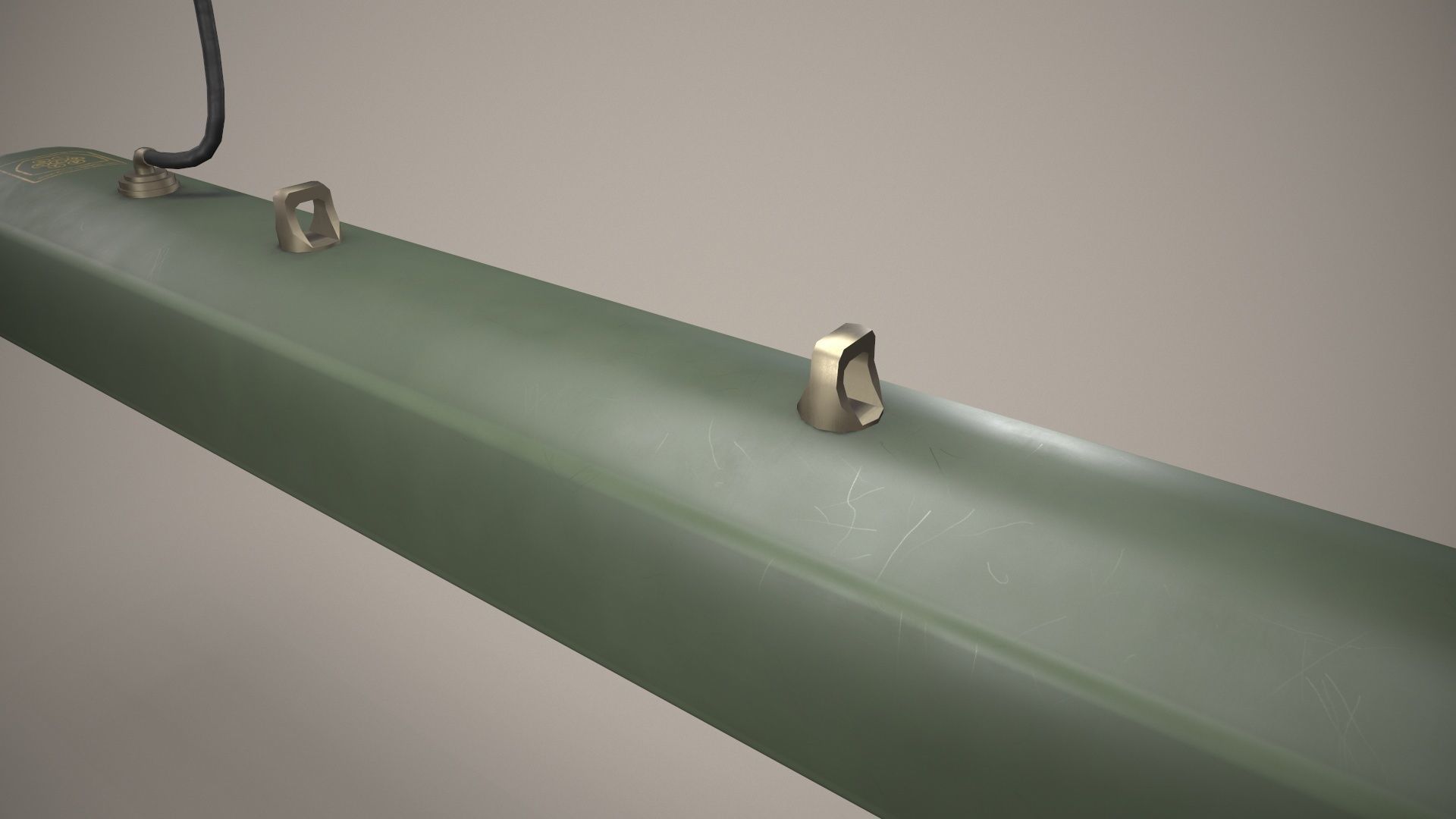 Rocket Launcher FZ220 With Missiles Low-poly 3D model_7