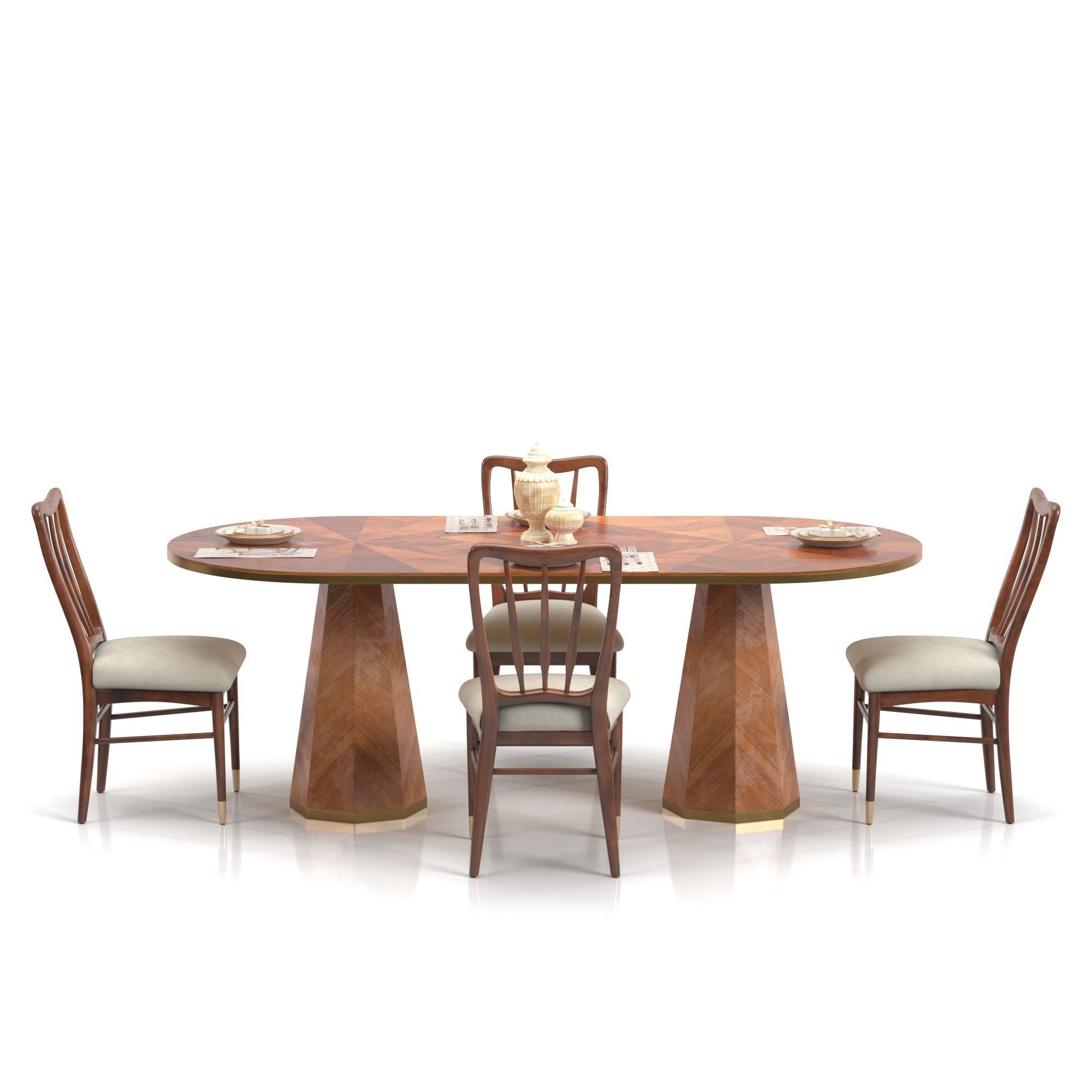 Dining set 01 3D model_4