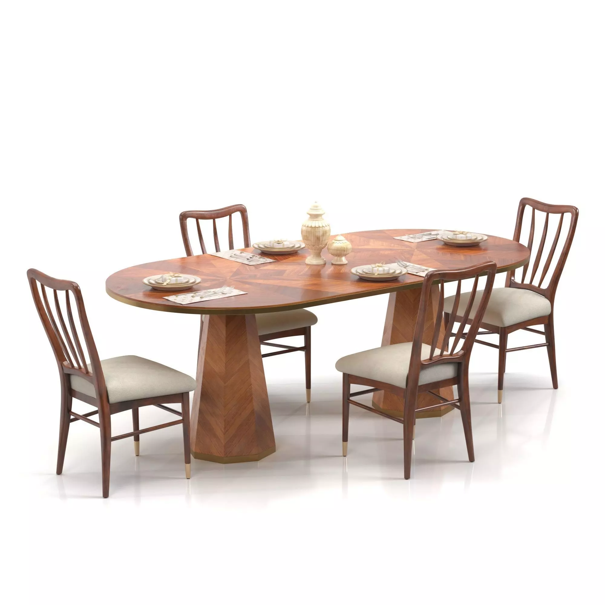 Dining set 01 3D model_0