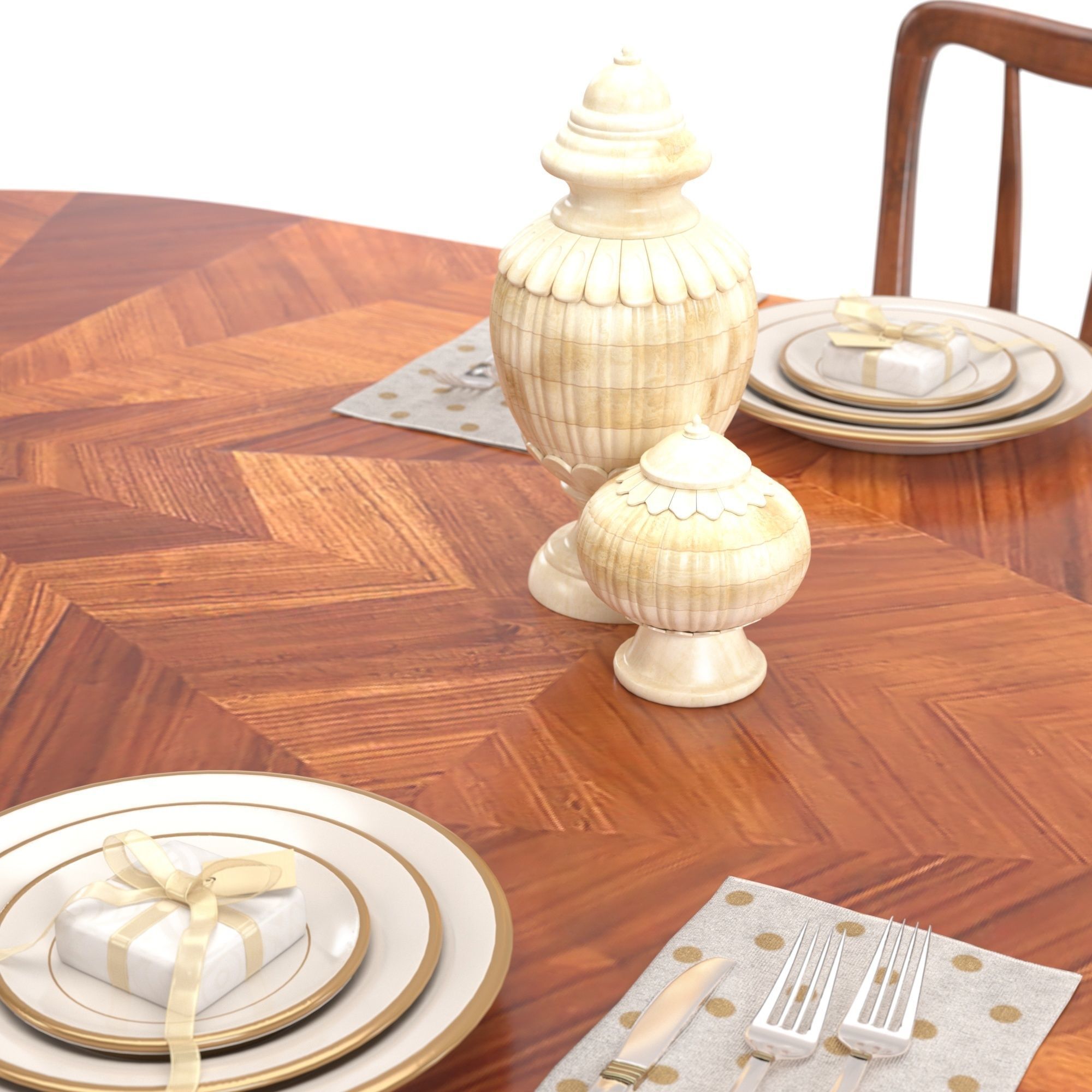 Dining set 01 3D model_3
