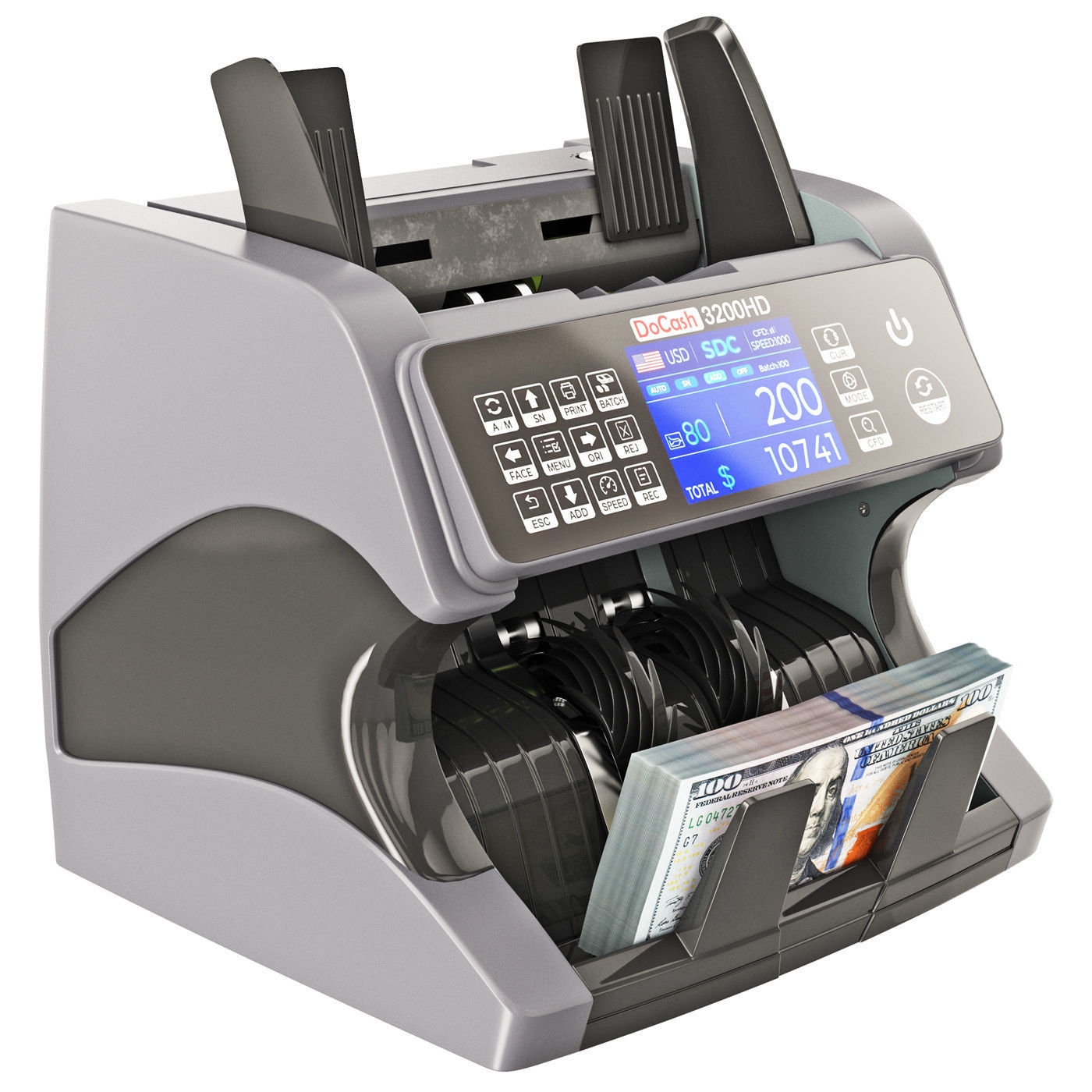 Banknote counter Docash 3200 HD 3D model_1
