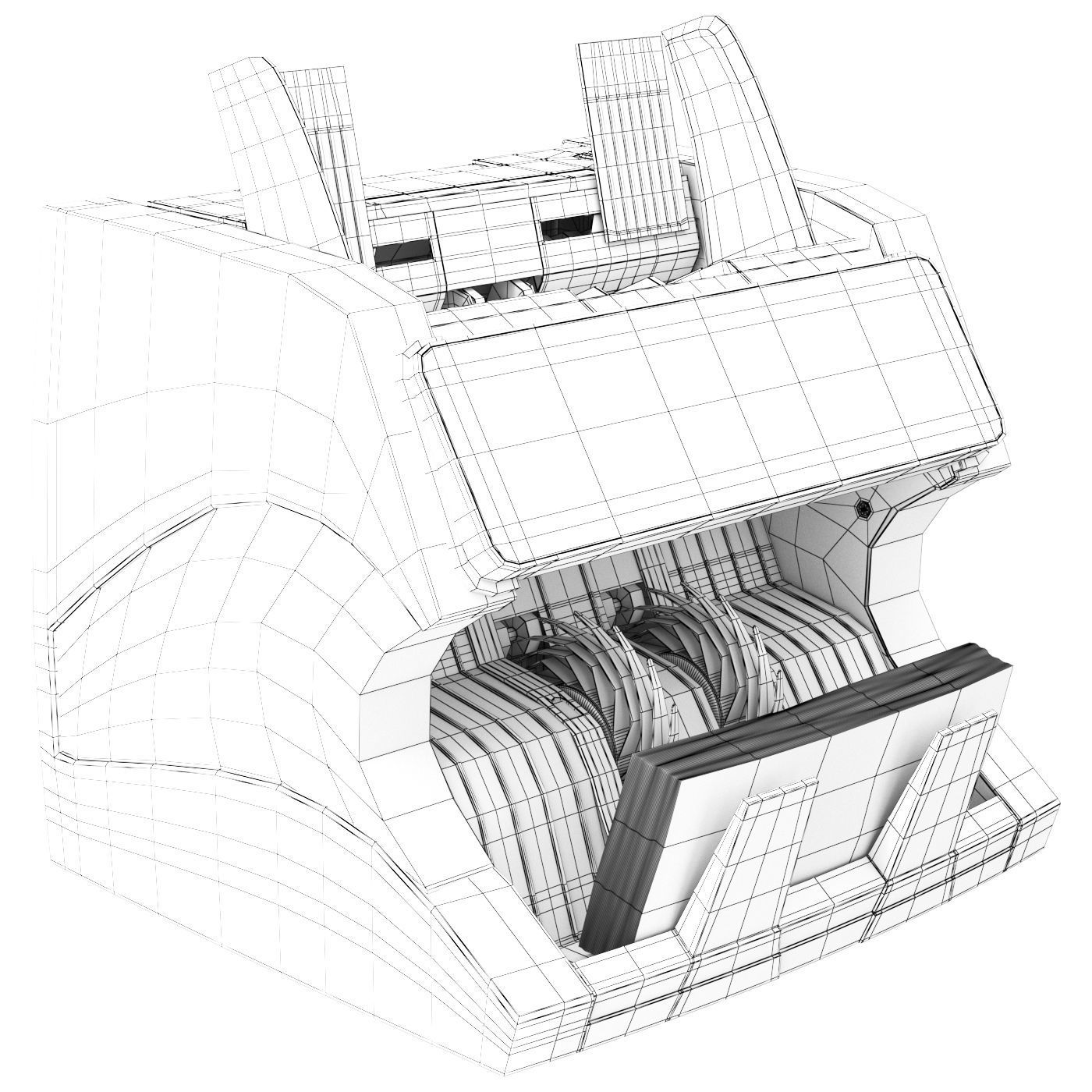 Banknote counter Docash 3200 HD 3D model_7
