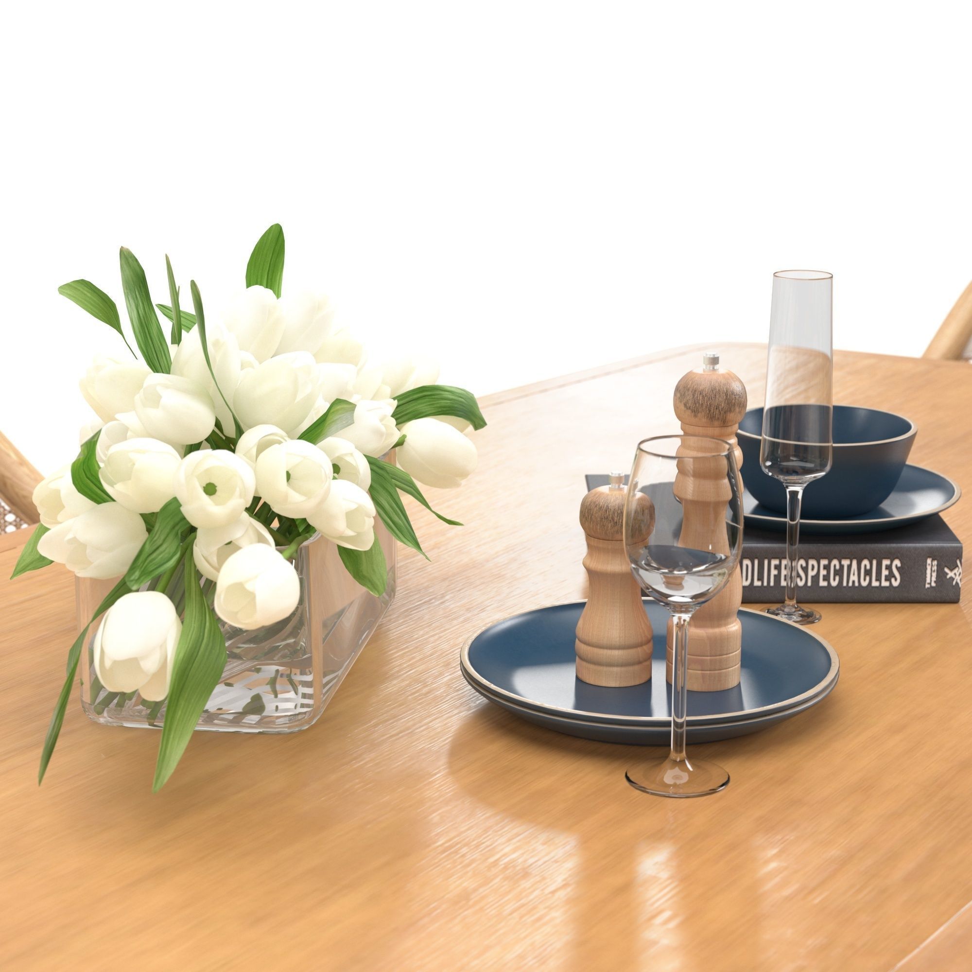 Dining set 02 3D model_3