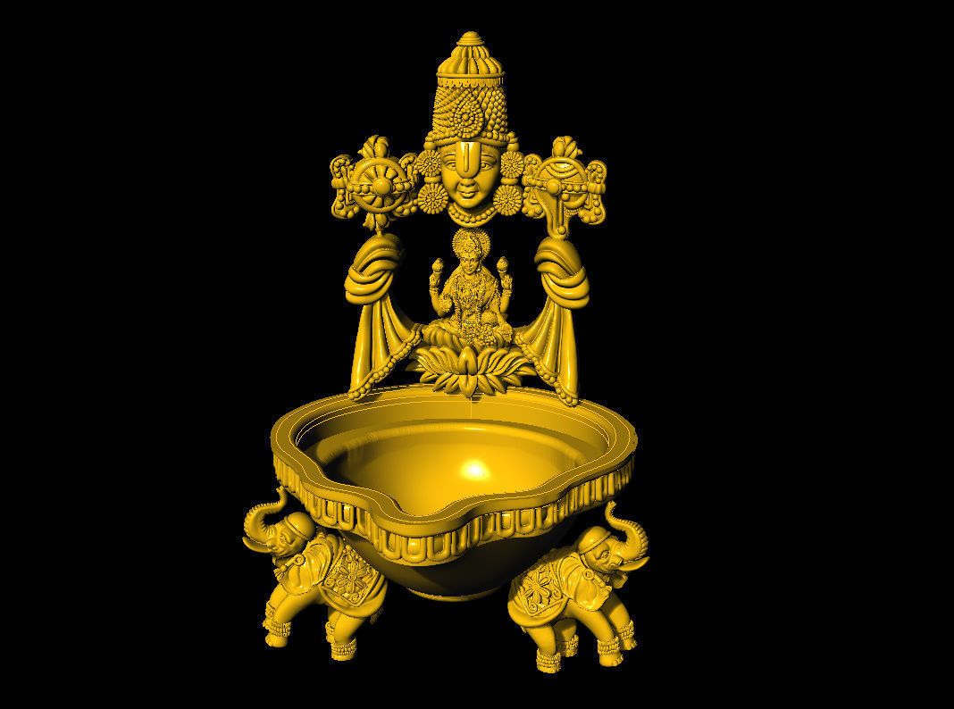 balaji diya    balaji laxmi    balaji laxmi diya 3D print model_2