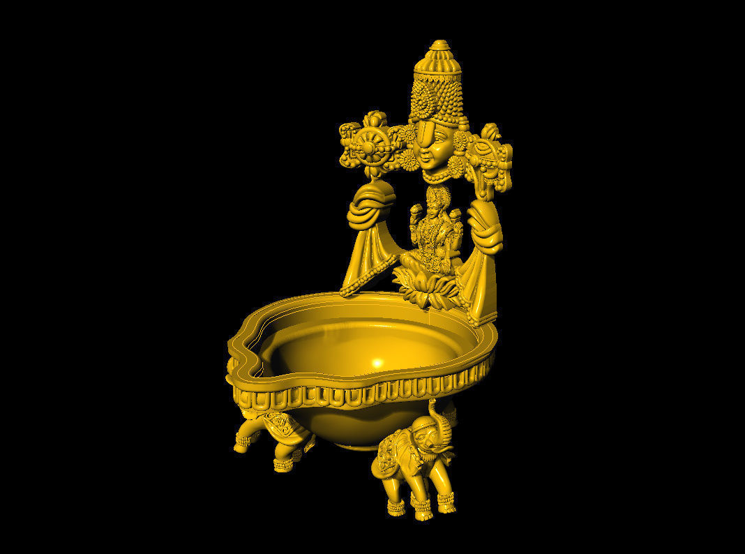 balaji diya    balaji laxmi    balaji laxmi diya 3D print model_4