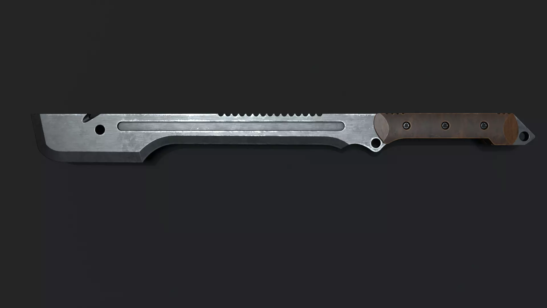 Gear-Machete-Lowpoly Low-poly 3D model_0