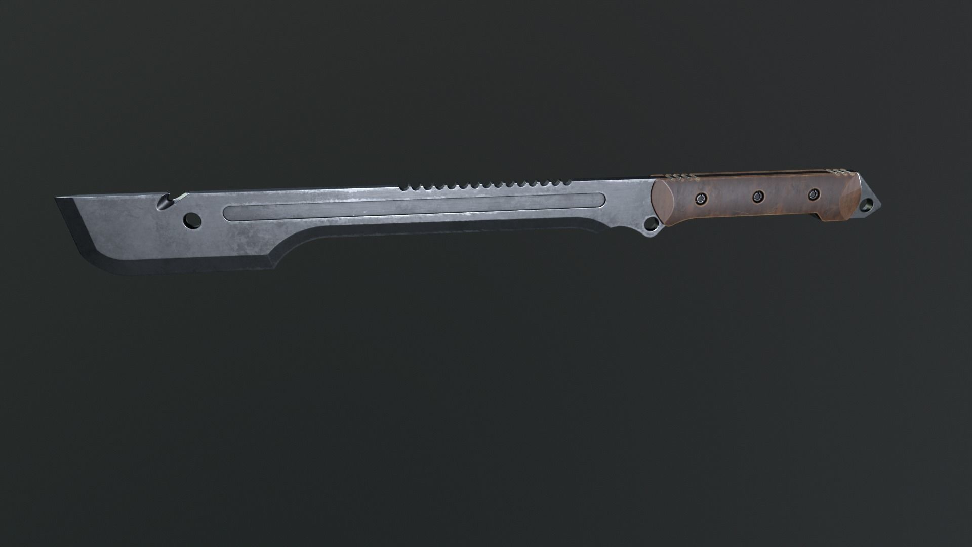 Gear-Machete-Lowpoly Low-poly 3D model_5