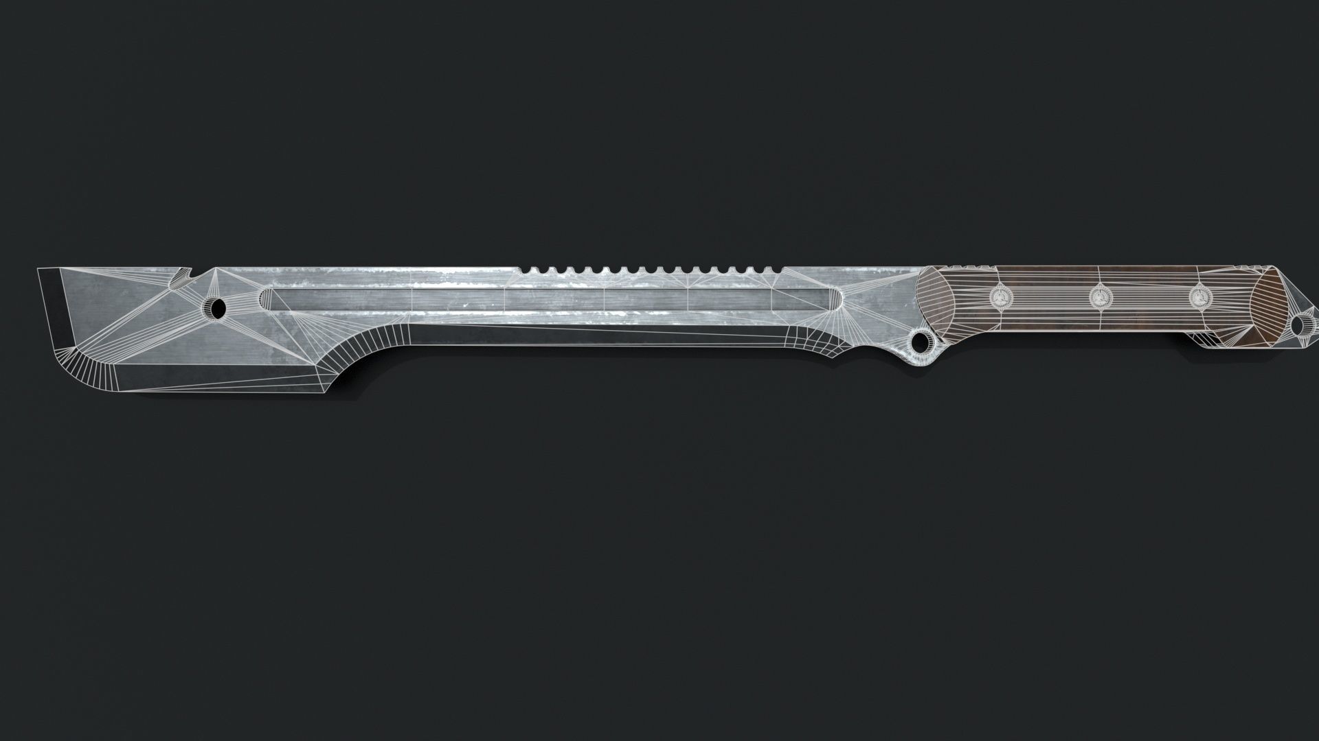 Gear-Machete-Lowpoly Low-poly 3D model_8