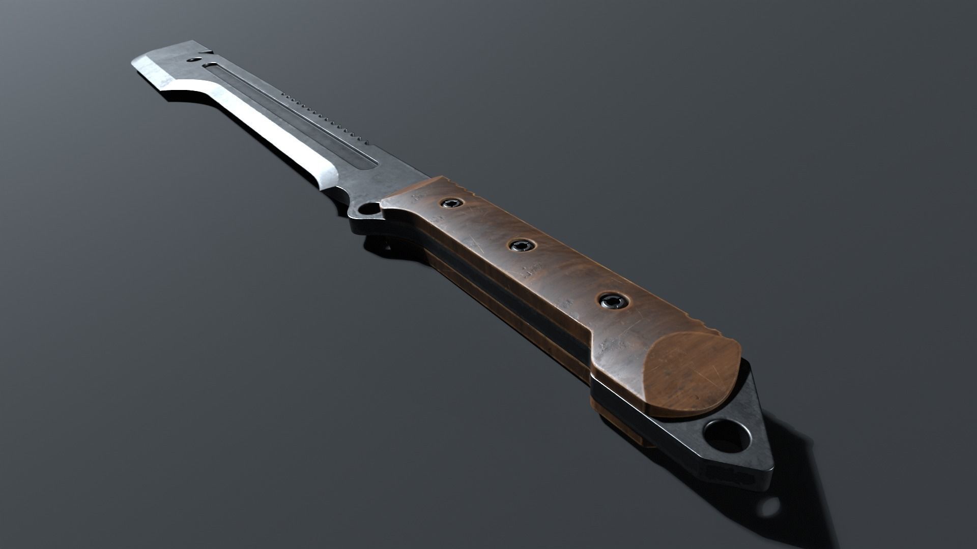 Gear-Machete-Lowpoly Low-poly 3D model_3