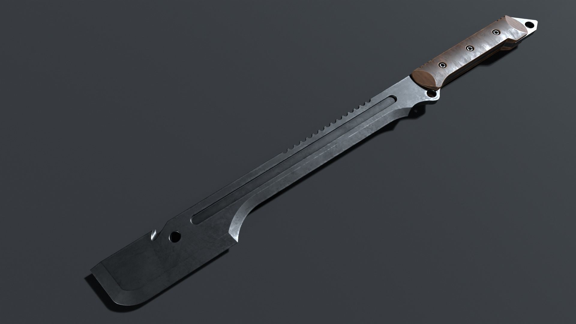 Gear-Machete-Lowpoly Low-poly 3D model_1