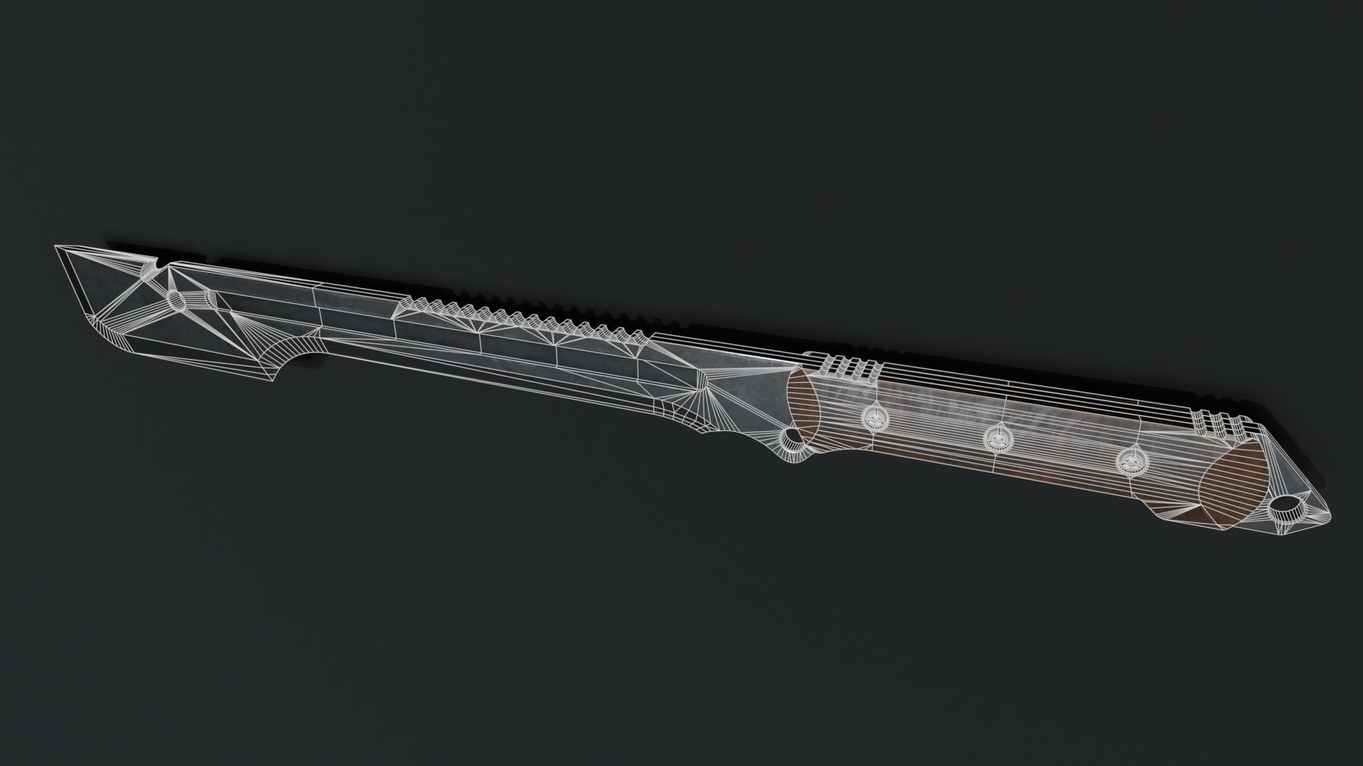 Gear-Machete-Lowpoly Low-poly 3D model_7