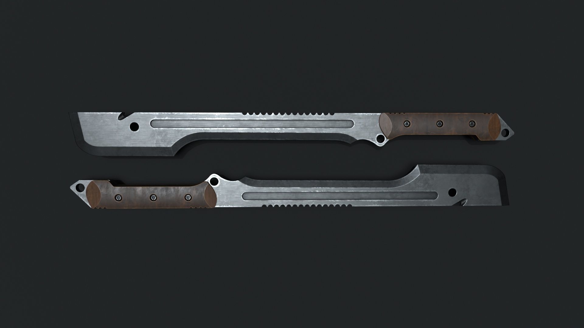 Gear-Machete-Lowpoly Low-poly 3D model_2