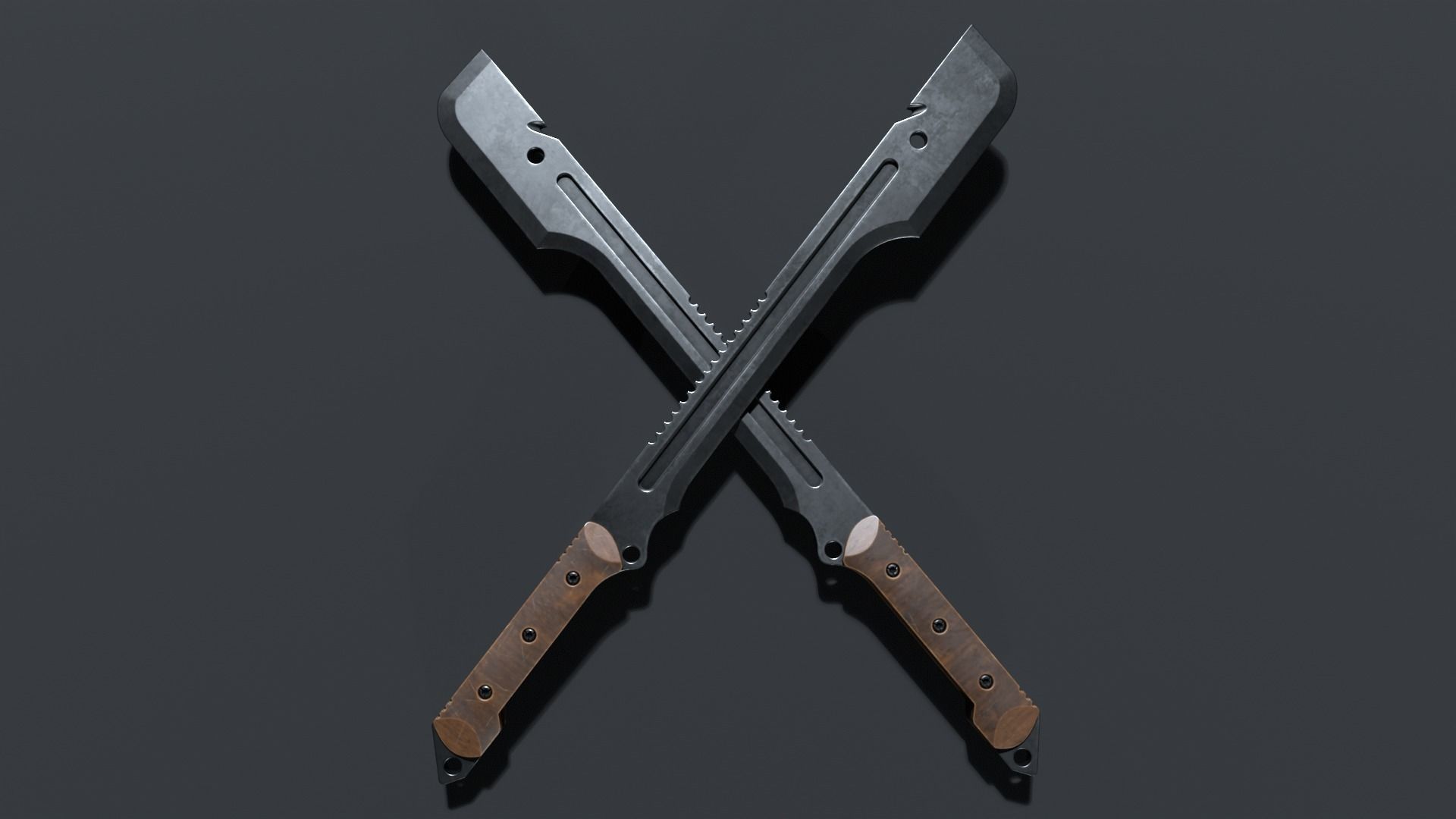 Gear-Machete-Lowpoly Low-poly 3D model_4