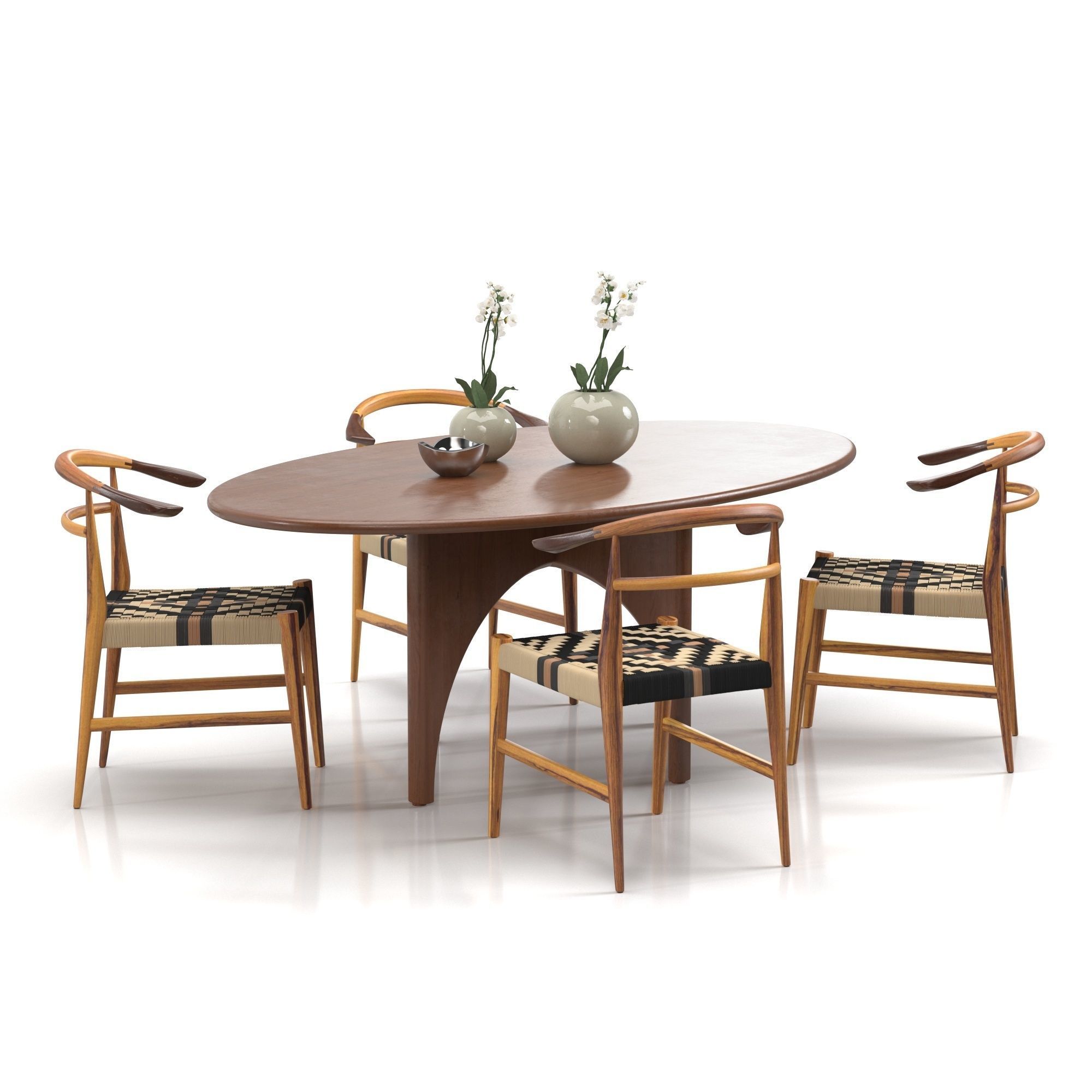 Dining set 03 3D model_2