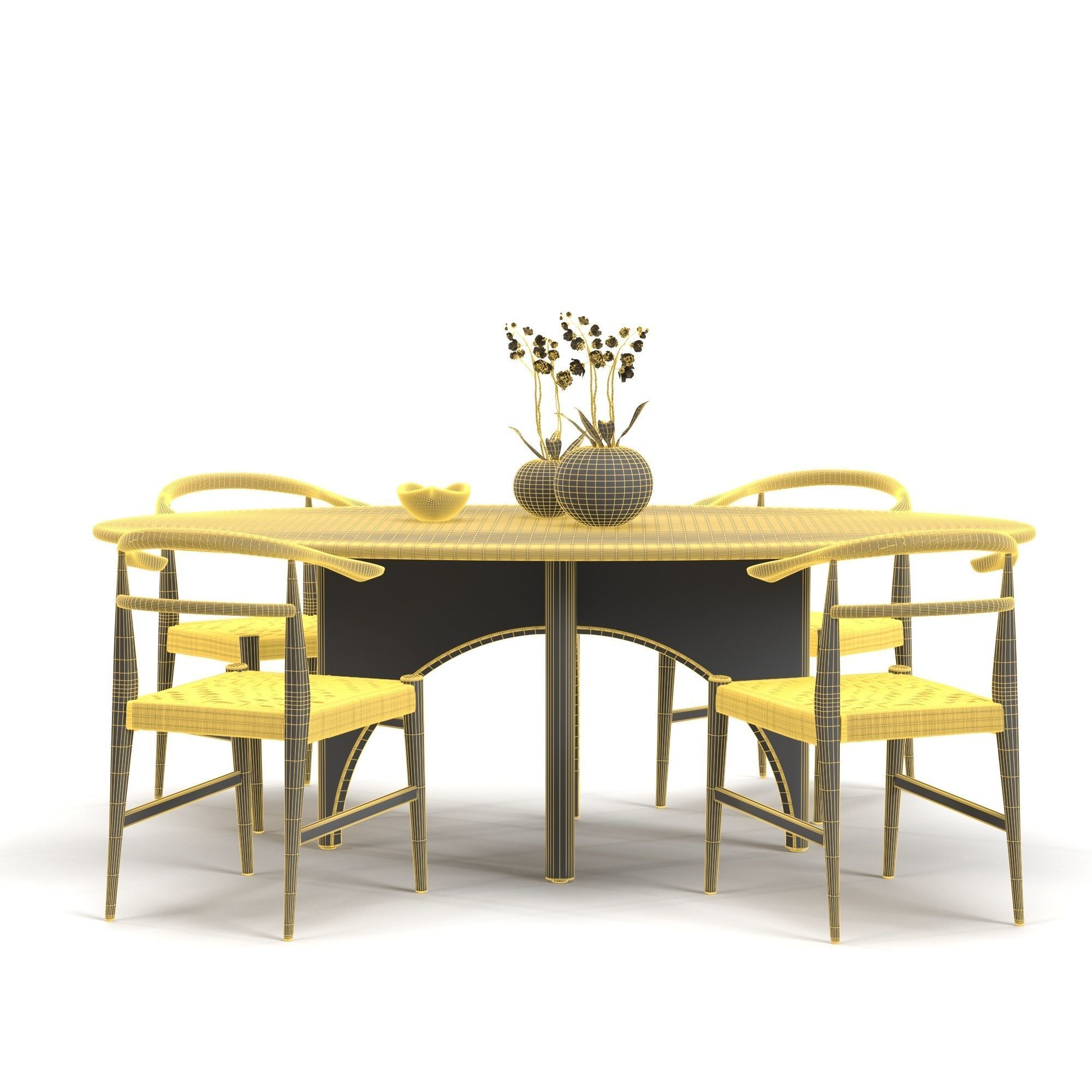 Dining set 03 3D model_5