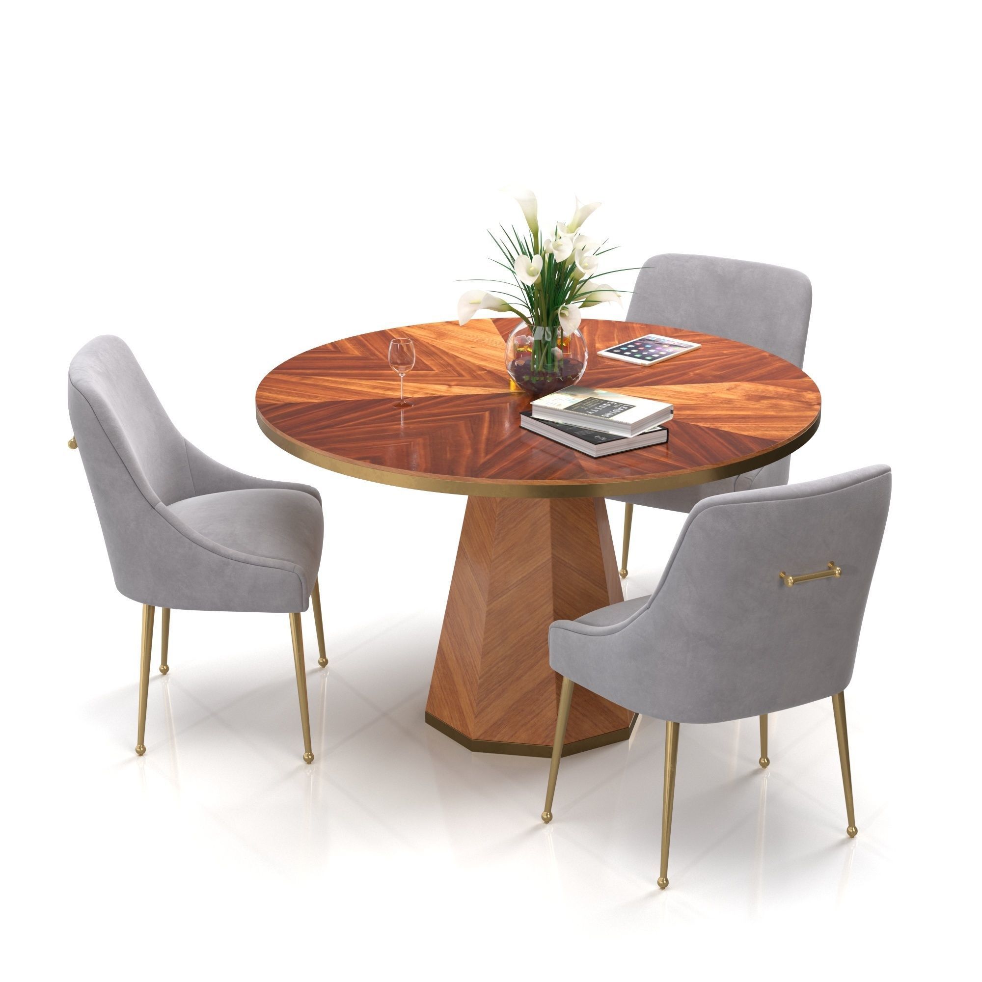Dining set 04 3D model_2
