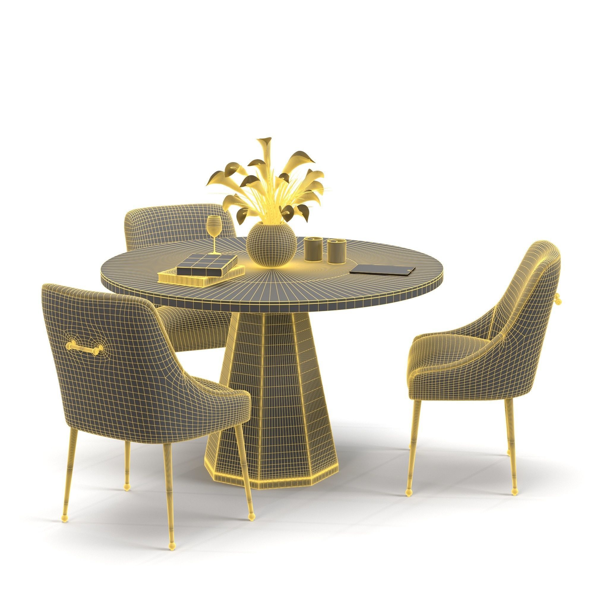 Dining set 04 3D model_5