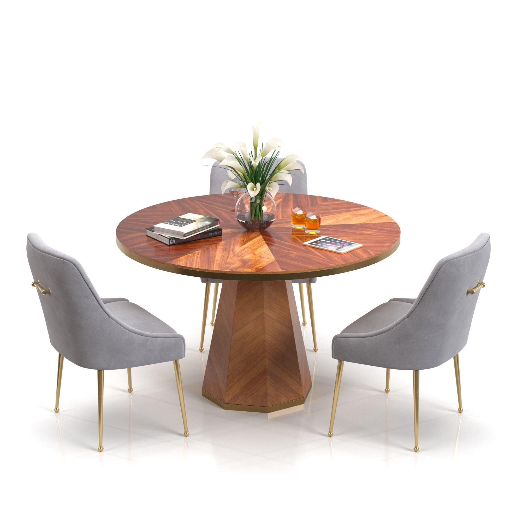 Dining set 04 3D model_4
