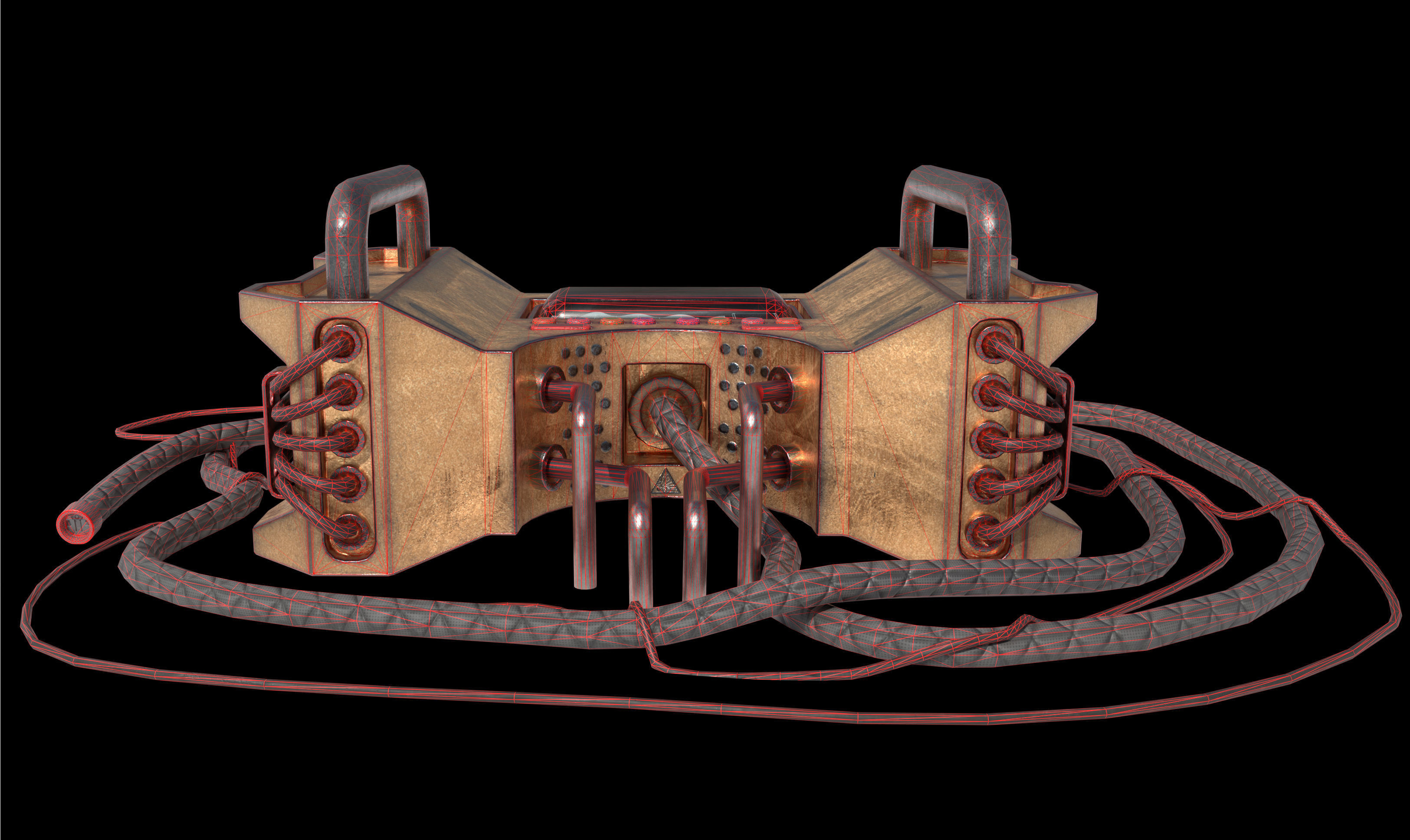 Sci-fi analyzer Low-poly 3D model_11