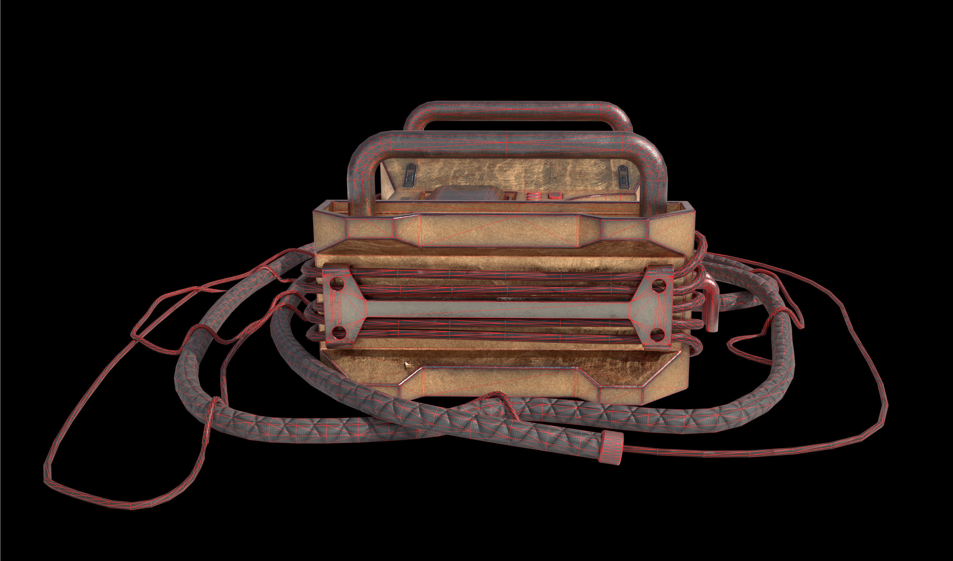 Sci-fi analyzer Low-poly 3D model_9