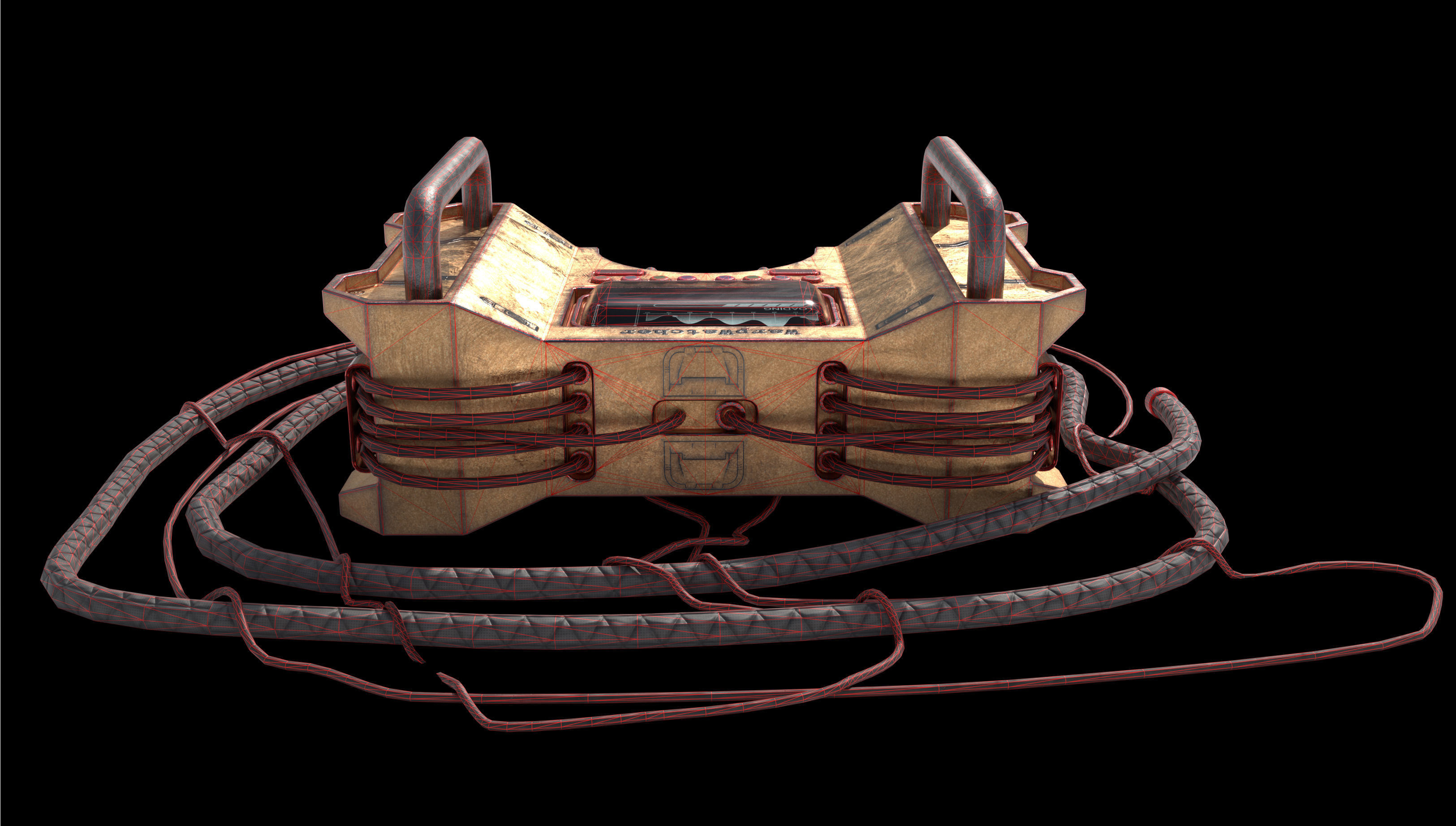 Sci-fi analyzer Low-poly 3D model_8