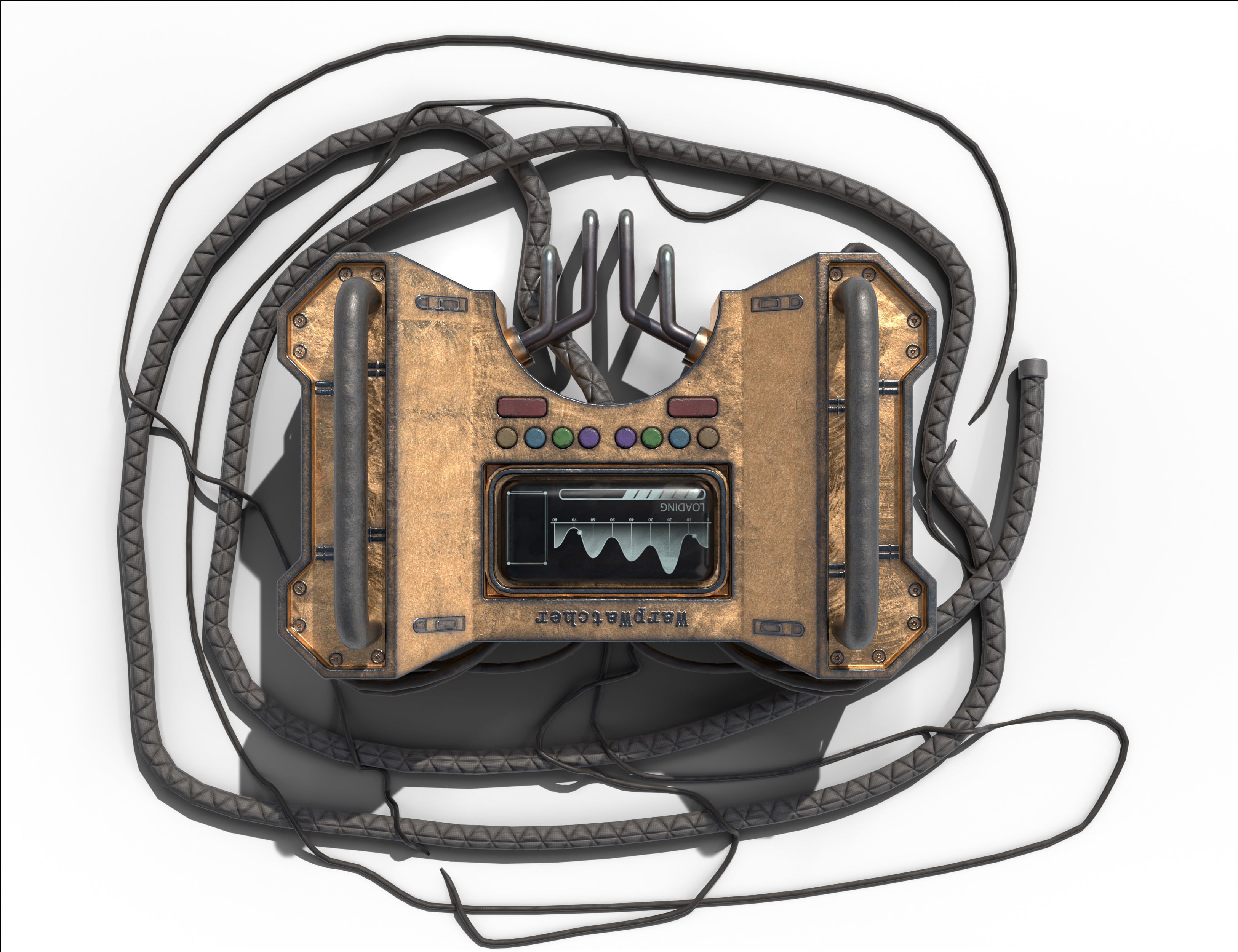 Sci-fi analyzer Low-poly 3D model_5