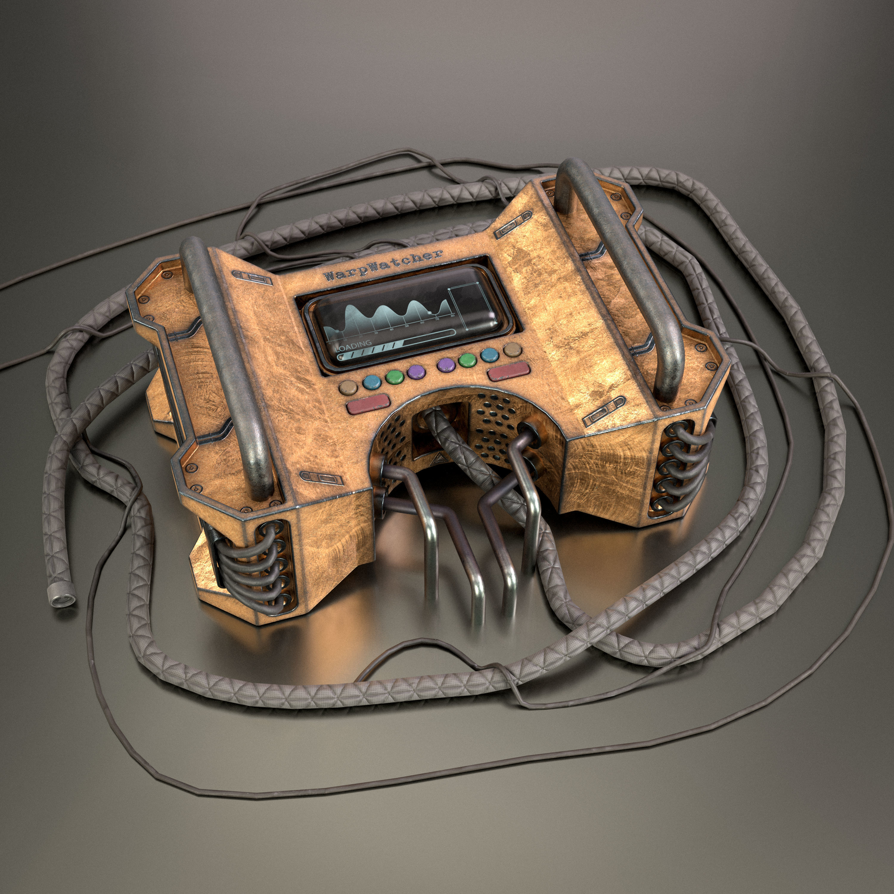 Sci-fi analyzer Low-poly 3D model_1